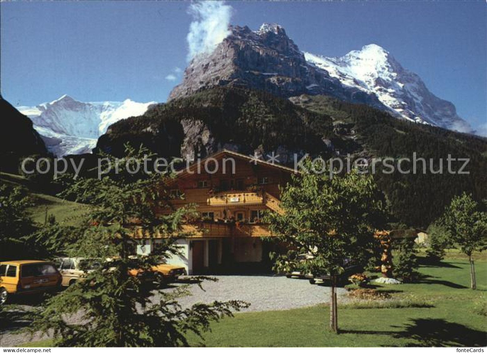 12455552 Grindelwald Chalet Waettertanna Mettenberg Mit Fiescherhoerner Eiger Be - Autres & Non Classés