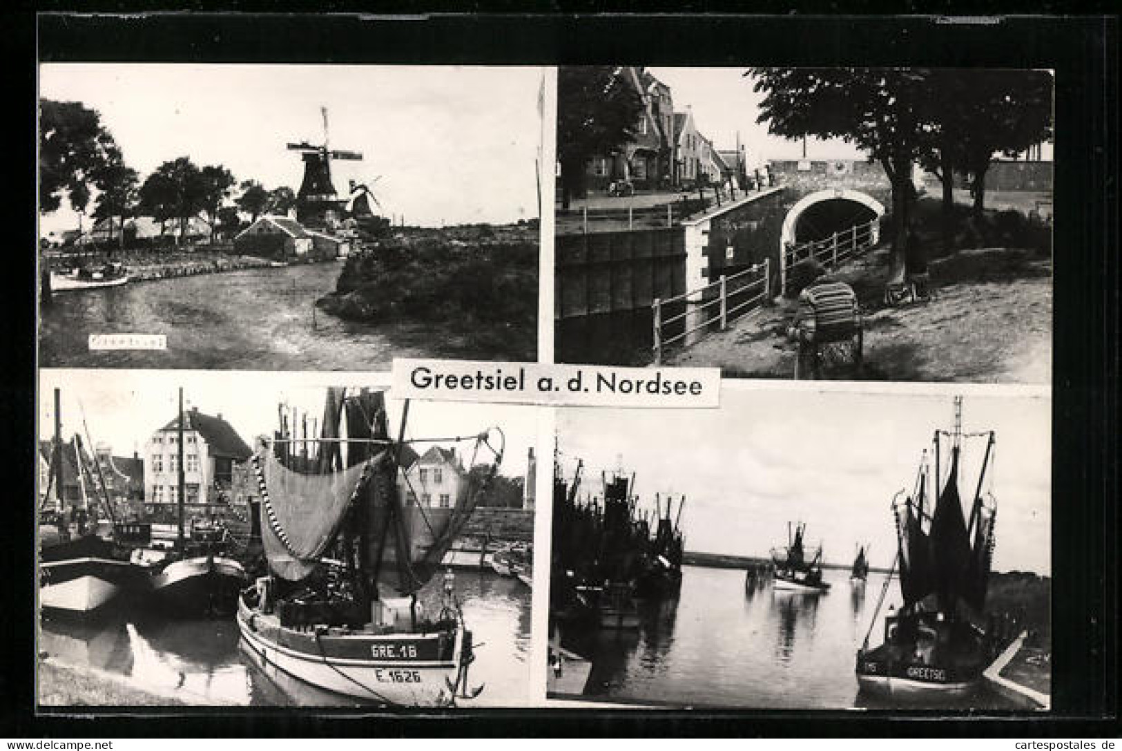 AK Greetsiel A. D. Nordsee, Vier Ansichten Vom Ort Und Umgebung  - Andere & Zonder Classificatie