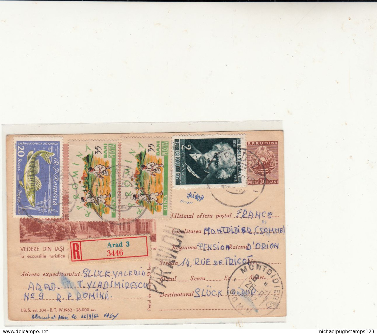 Romania / Illustrated Stationery / Registered Postcards / Airmail - Other & Unclassified