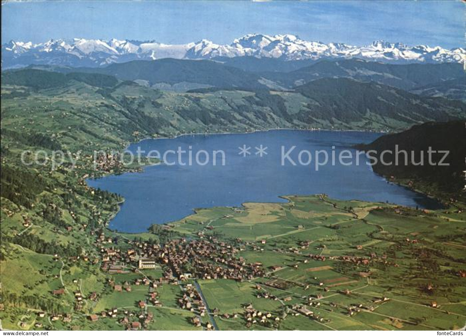 12455440 Aegeri Aegeri Unteraegeri Unter-Aegeri ZG Mit See Und Alpen Fliegeraufn - Other & Unclassified