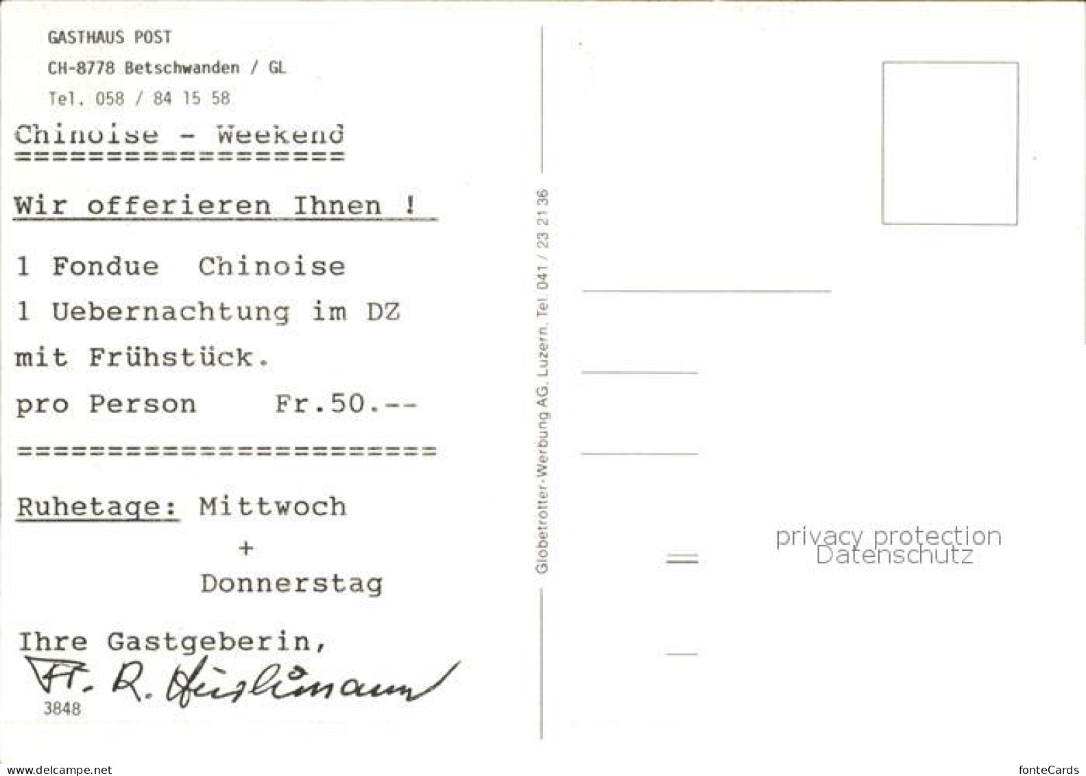 12455388 Betschwanden Gasthaus Post Betschwanden - Other & Unclassified