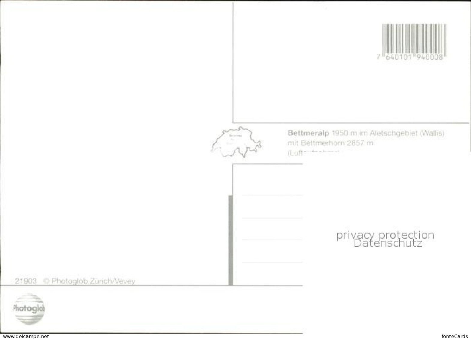 12453618 Bettmeralp VS Mit Bettmerhorn Fliegeraufnahme Bettmeralp - Other & Unclassified