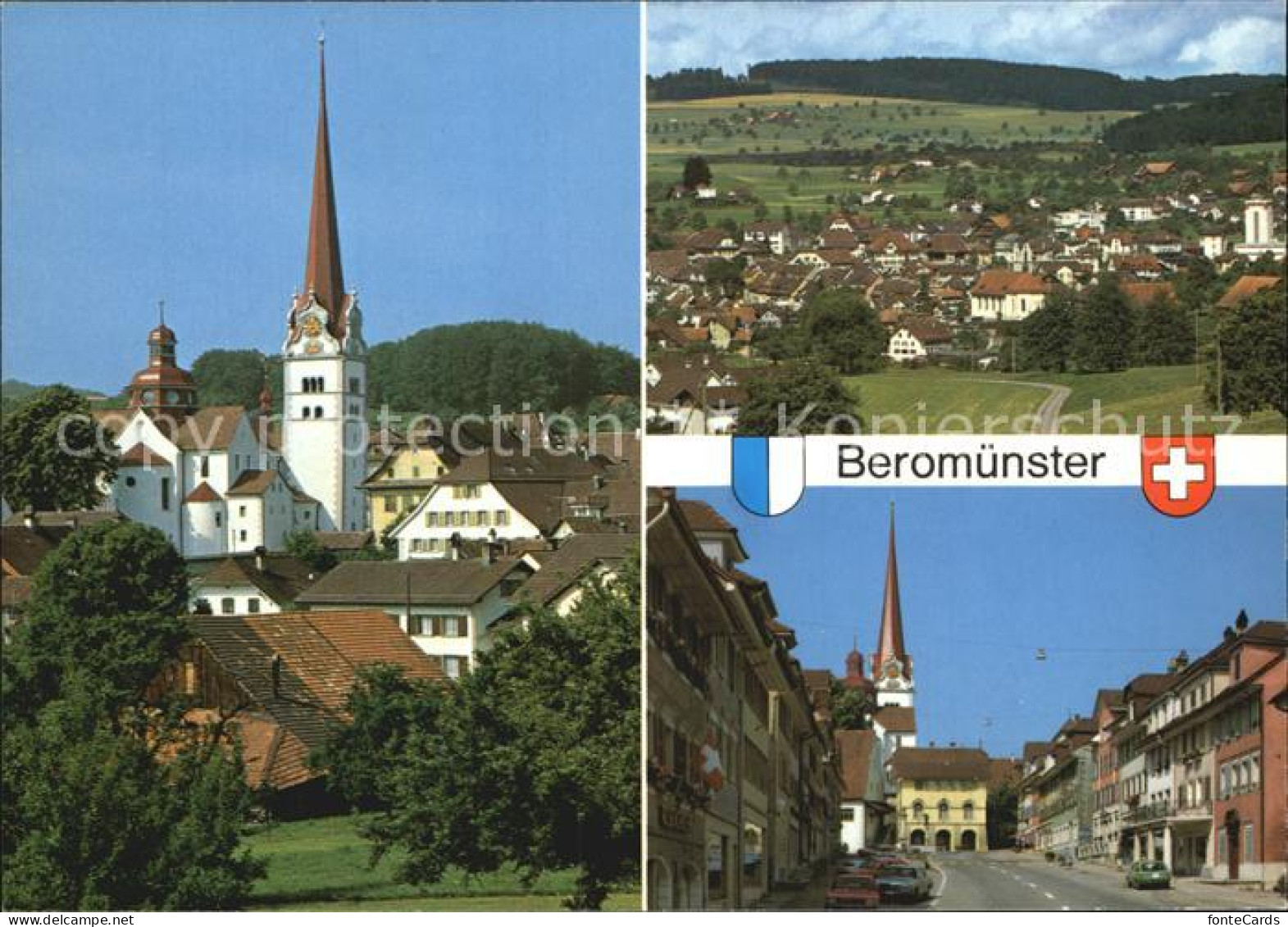 12453561 Beromuenster Muenster Panorama Strassenpartie Beromuenster - Andere & Zonder Classificatie