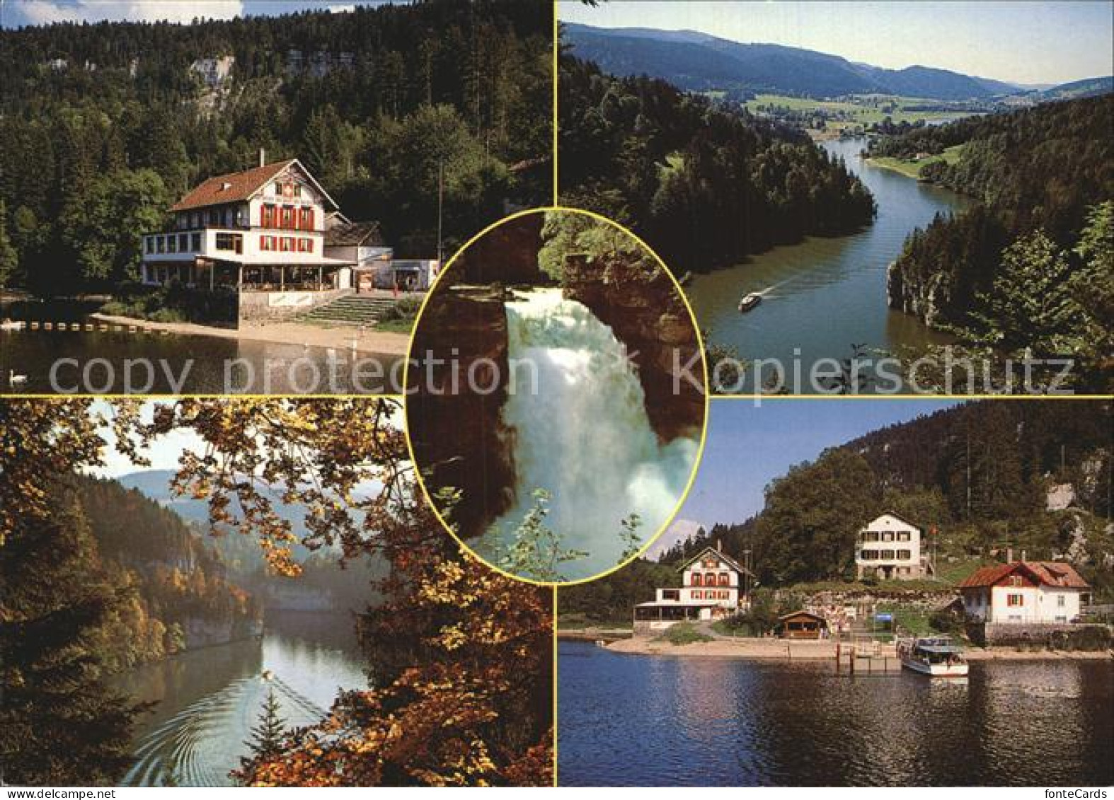 12453554 Les Brenets Hotel Du Saut Du Doubs Panorama Wasserfall Les Brenets - Autres & Non Classés