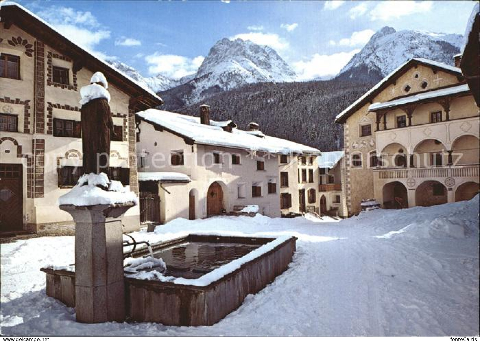 12451808 Bad Scuol Dorfplatz Unterengadiner Museum Im Winter Wintersportplatz Al - Sonstige & Ohne Zuordnung