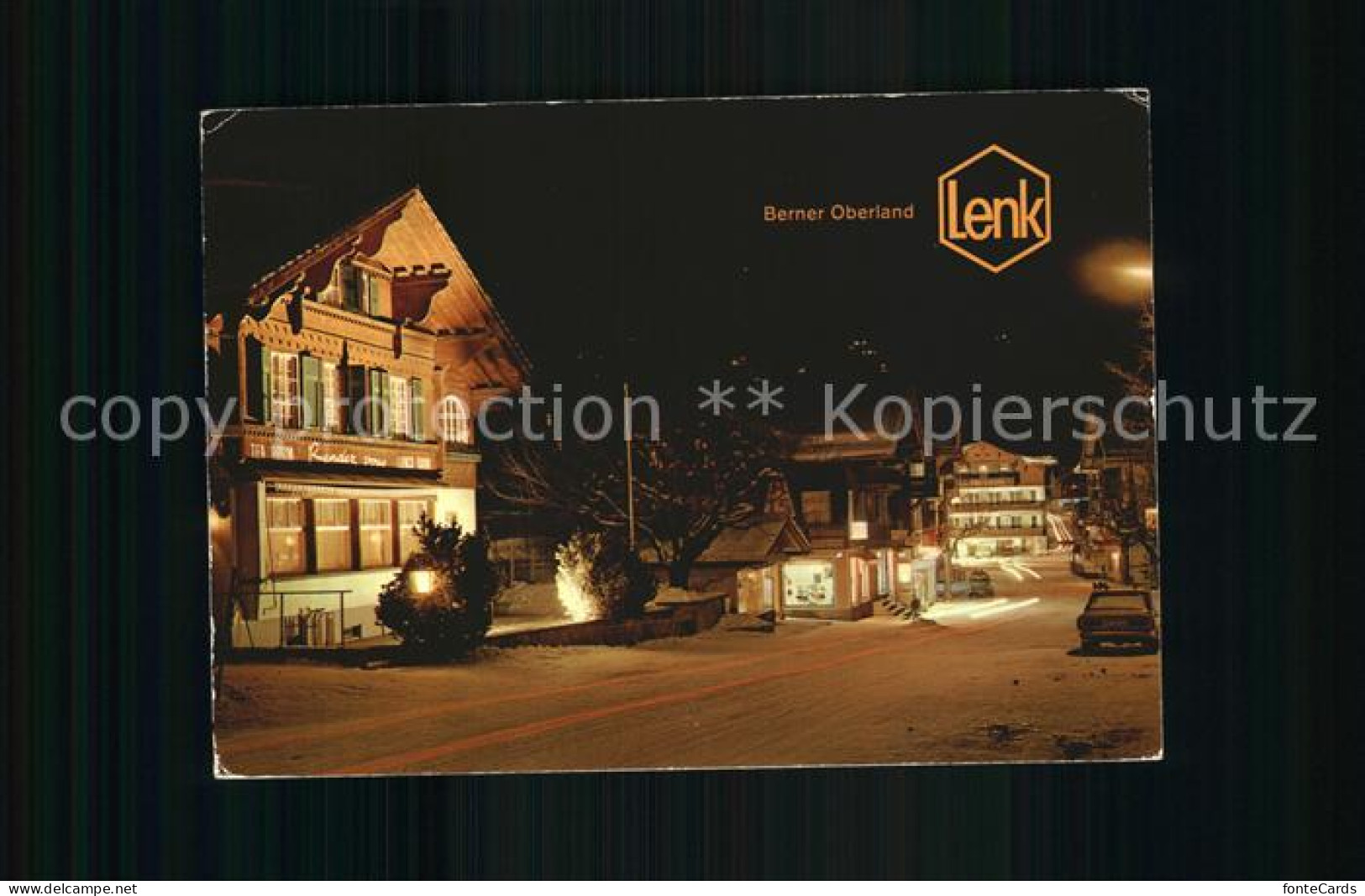 12451110 Lenk Simmental Dorfstrasse Nachtaufnahme Lenk Im Simmental - Sonstige & Ohne Zuordnung