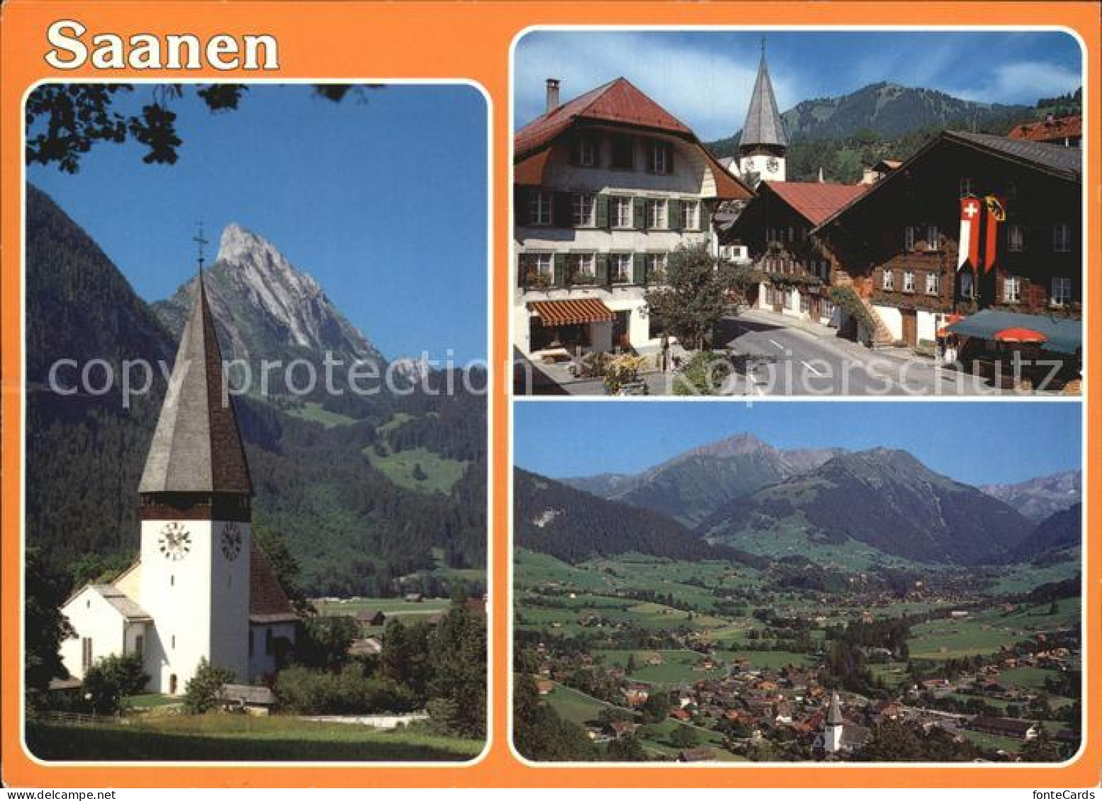 12450553 Saanen Gesamtansicht Mit Kirche Saanen - Altri & Non Classificati