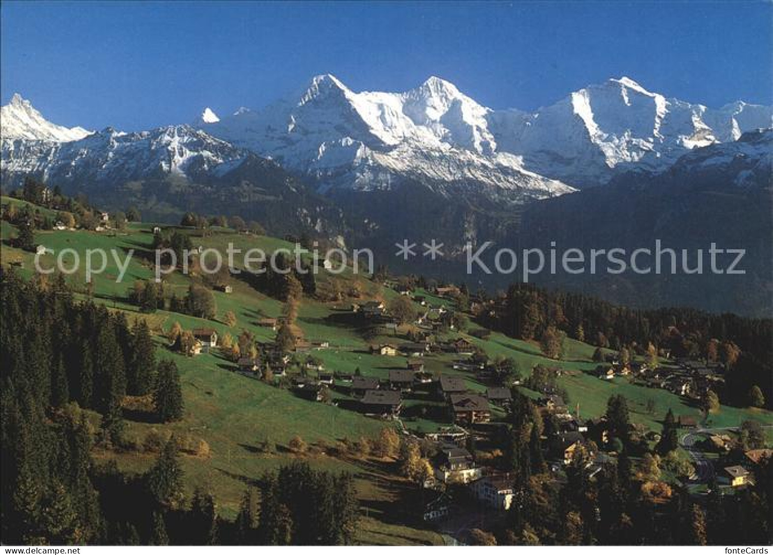 12450521 Beatenberg Schreckhorn Finsterahorn Eiger Moench Jungfrau Beatenberg - Altri & Non Classificati
