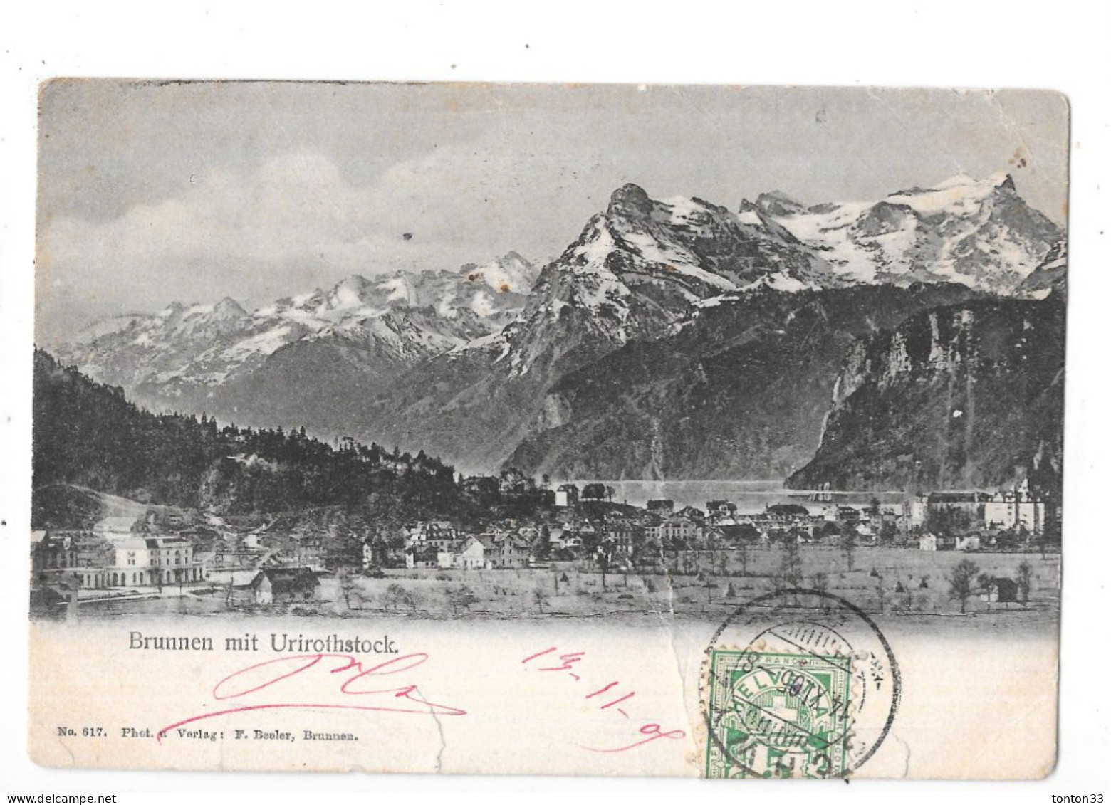 SUISSE - CPA DOS SIMPLE COLORISEE De 1905 - BRUNNEN Mit URIROTHSTOCK - TOUL 7 - - Other & Unclassified