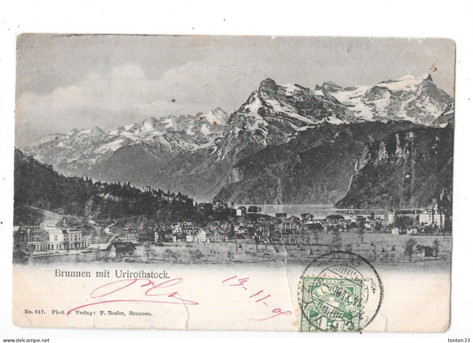 SUISSE - CPA DOS SIMPLE COLORISEE De 1905 - BRUNNEN Mit URIROTHSTOCK - TOUL 7 - - Autres & Non Classés