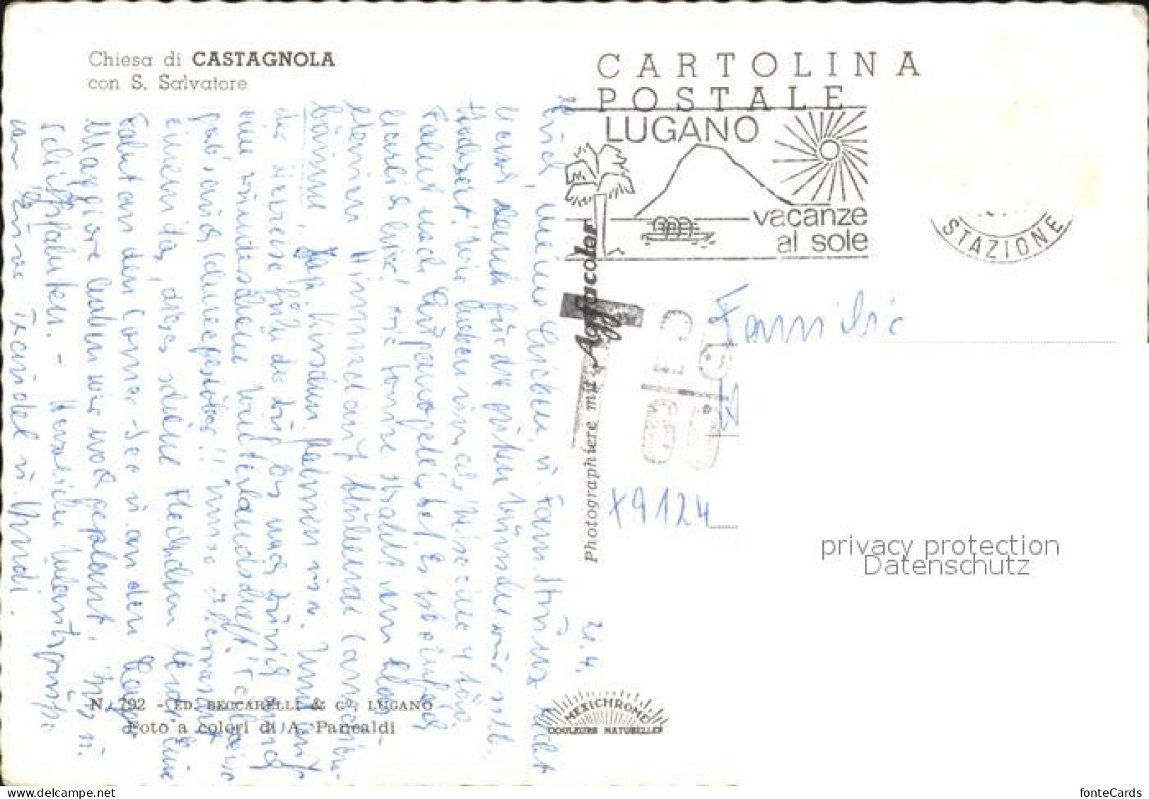 12447692 Castagnola-Cassarate Chiesa Con S. Salvatore Castagnola-Cassarate - Andere & Zonder Classificatie