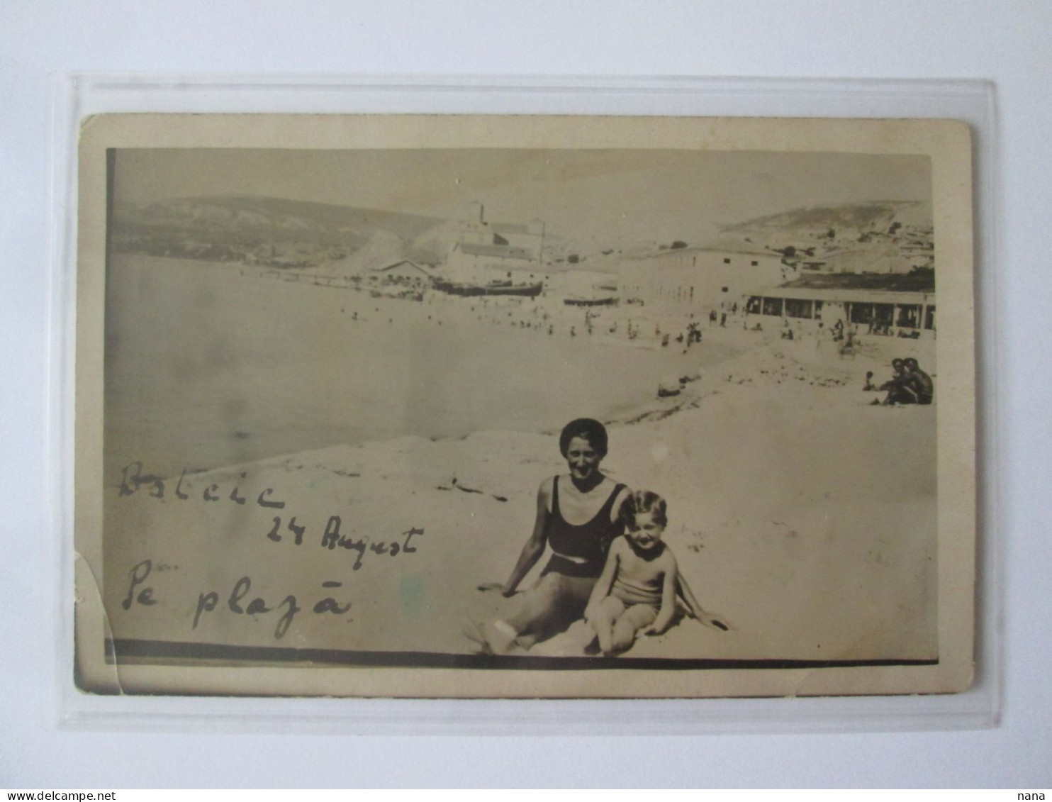 Bulgaria Former Romania-Balcic:Photo Postcard On The Beach From The 30s,see Pictures - Bulgaria