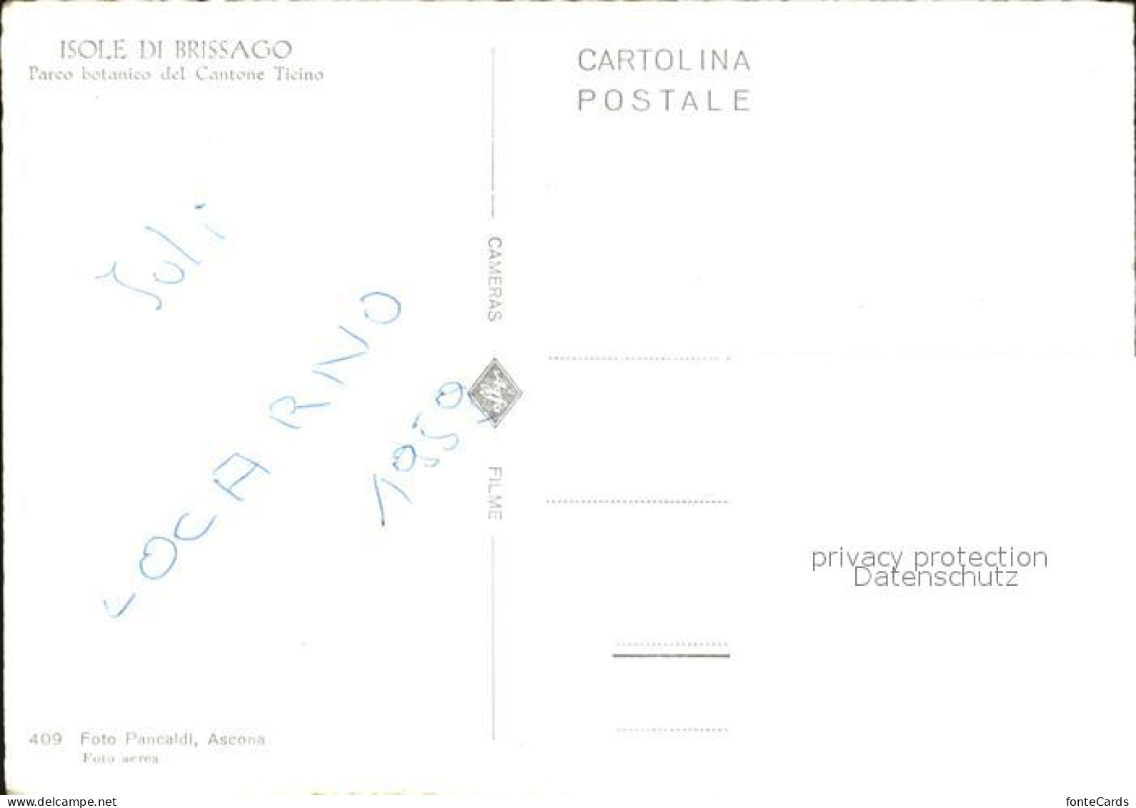 12443311 Isole Di Brissago Parco Botanico Del Cantone Ticino Fliegeraufnahme Iso - Sonstige & Ohne Zuordnung