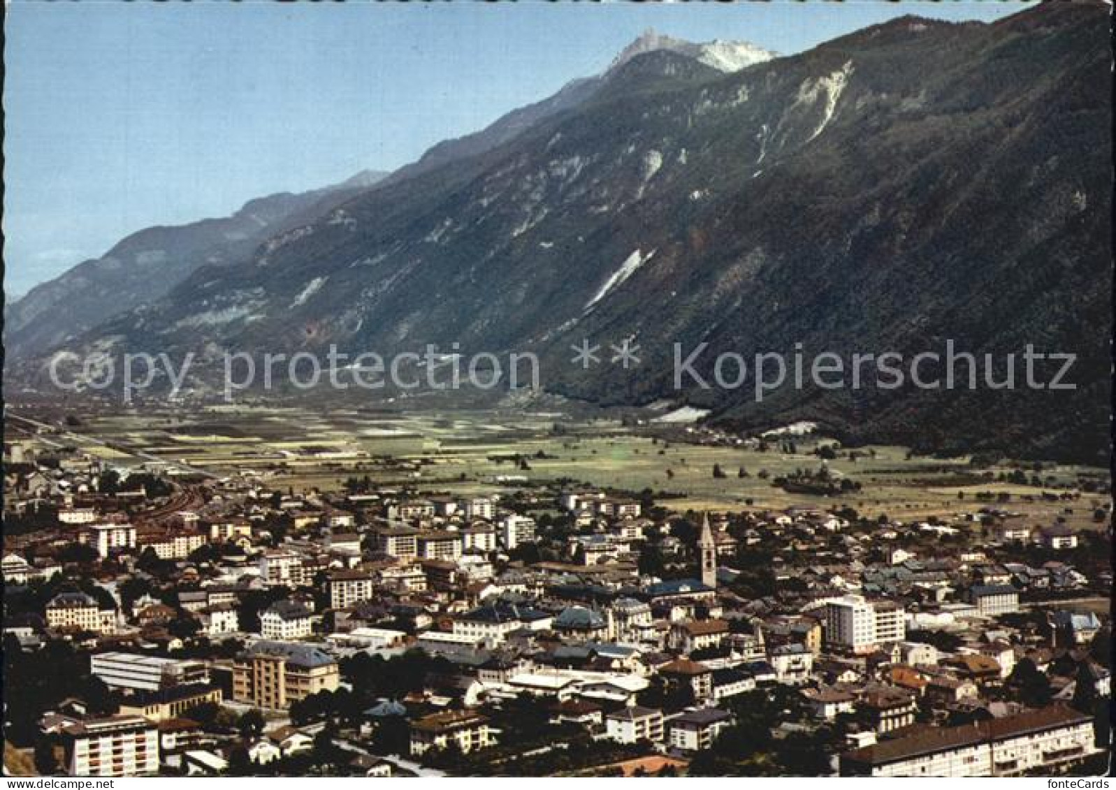 12443252 Martigny VS La Ville Depuis La Route Du Col De La Forclaz Martigny - Other & Unclassified