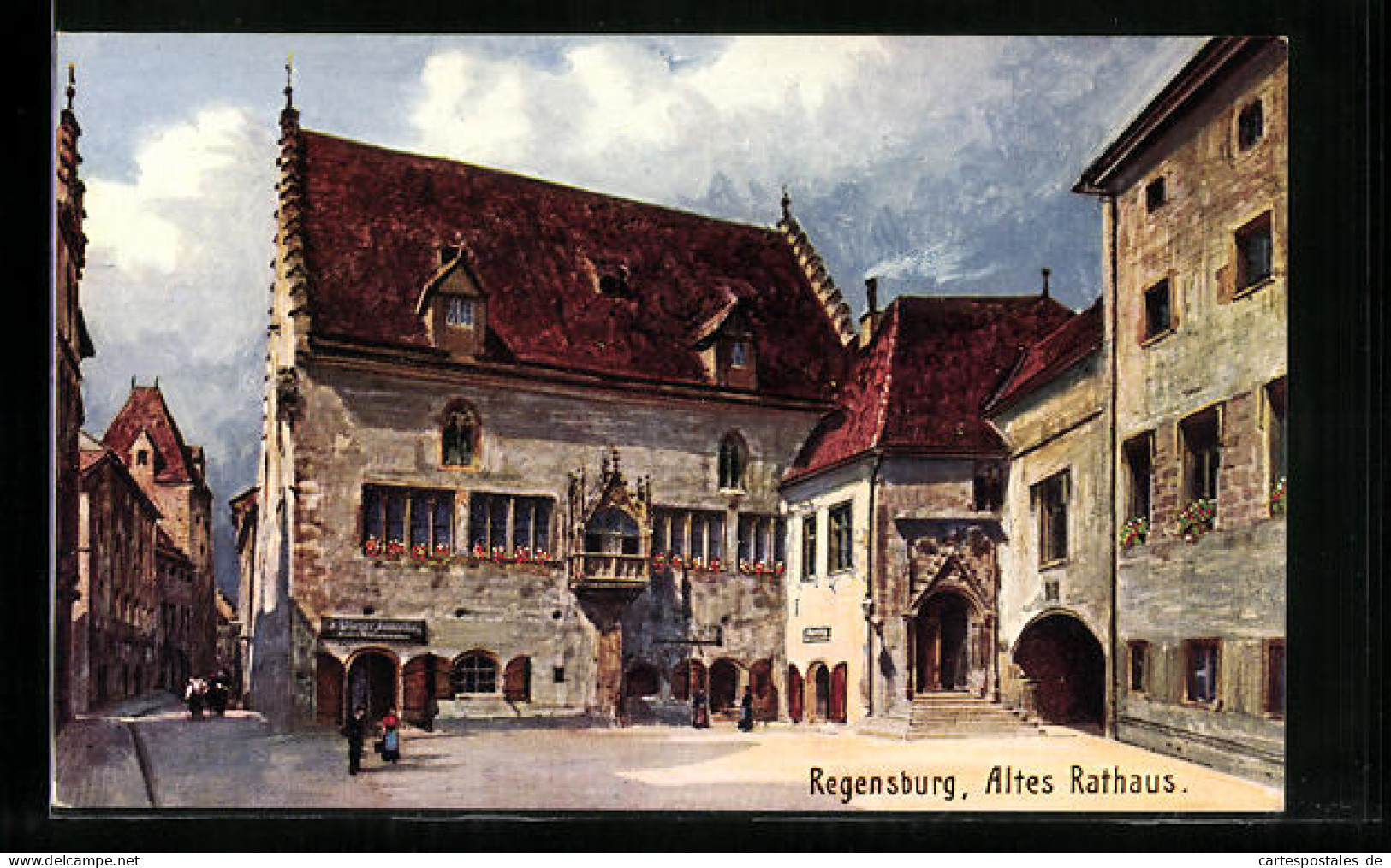 Künstler-AK Regensburg, Altes Rathaus  - Regensburg