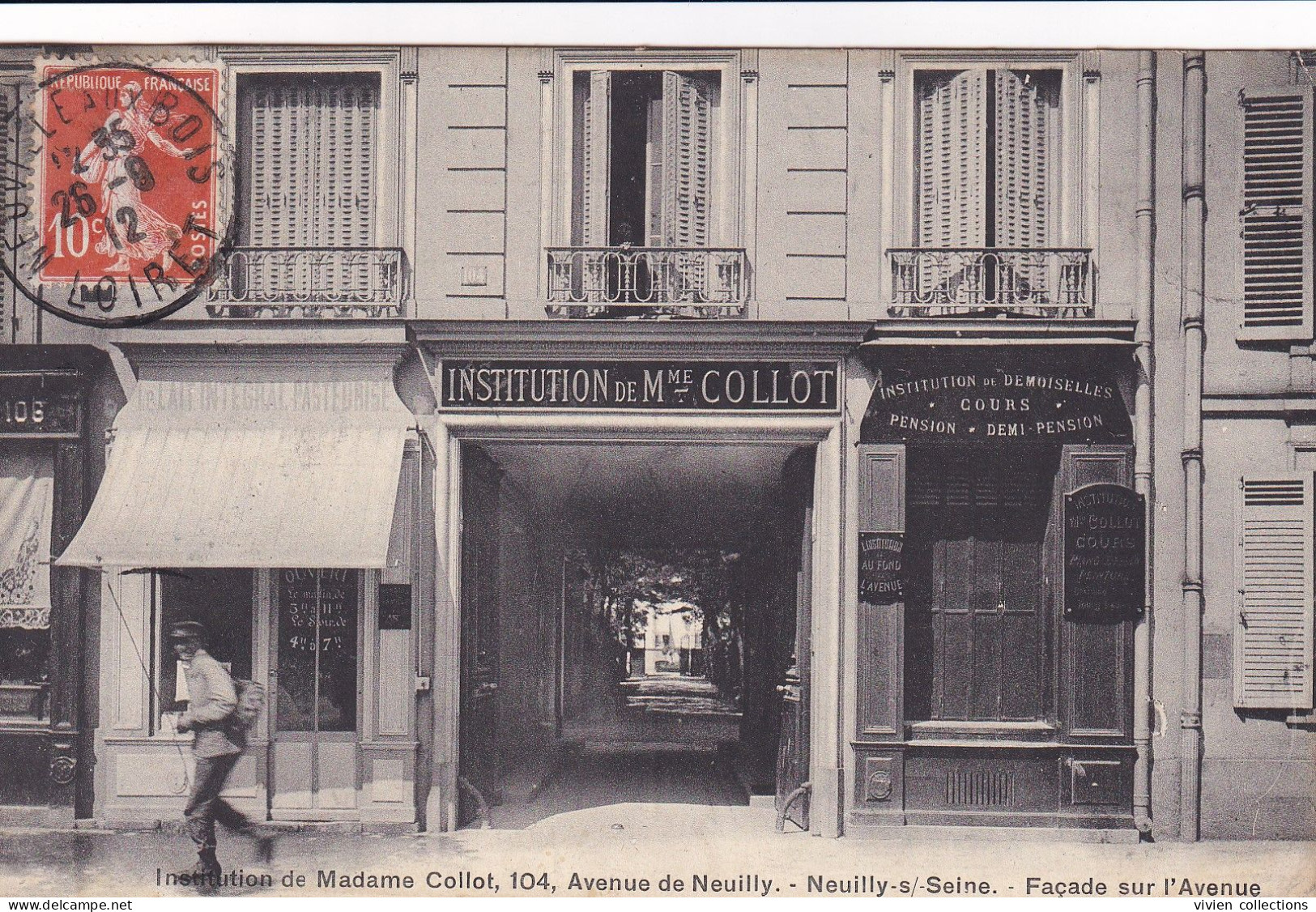 Neuilly Sur Seine (92 Hauts De Seine) Institution De Madame Collot Façade Sur L'Avenue - 104 Avenue De Neuilly - 1912 - Neuilly Sur Seine