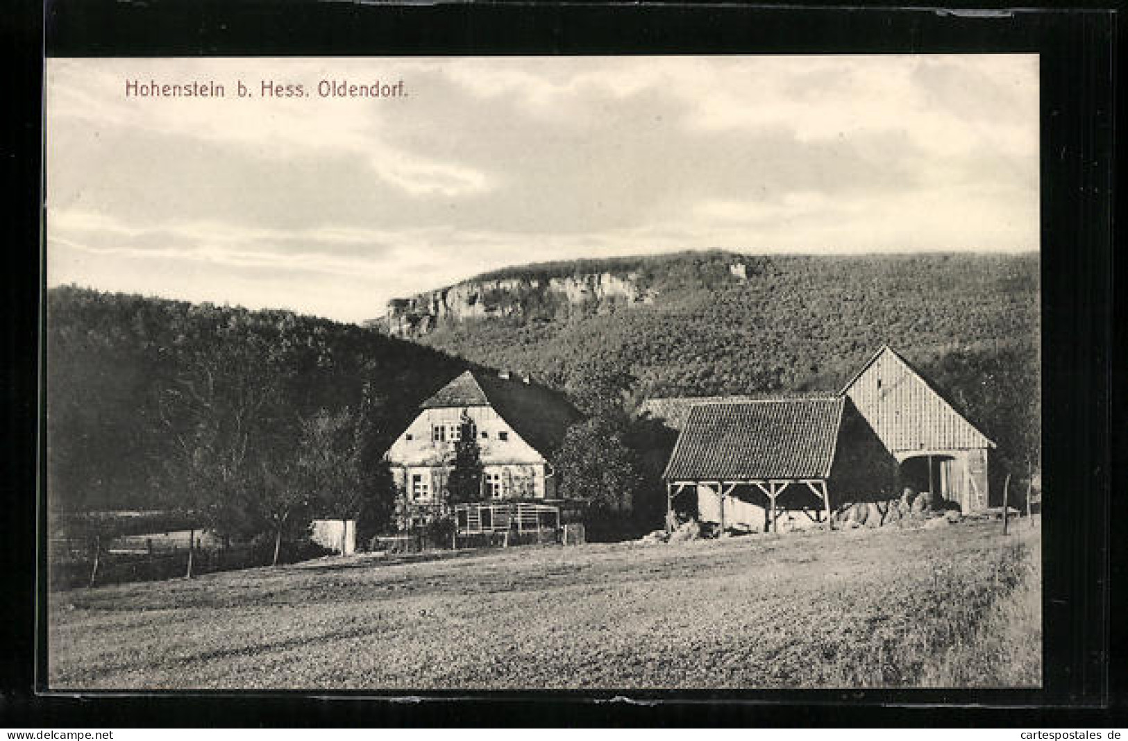 AK Hess. Oldendorf, Teilansicht Mit Hohenstein  - Hessisch-Oldendorf