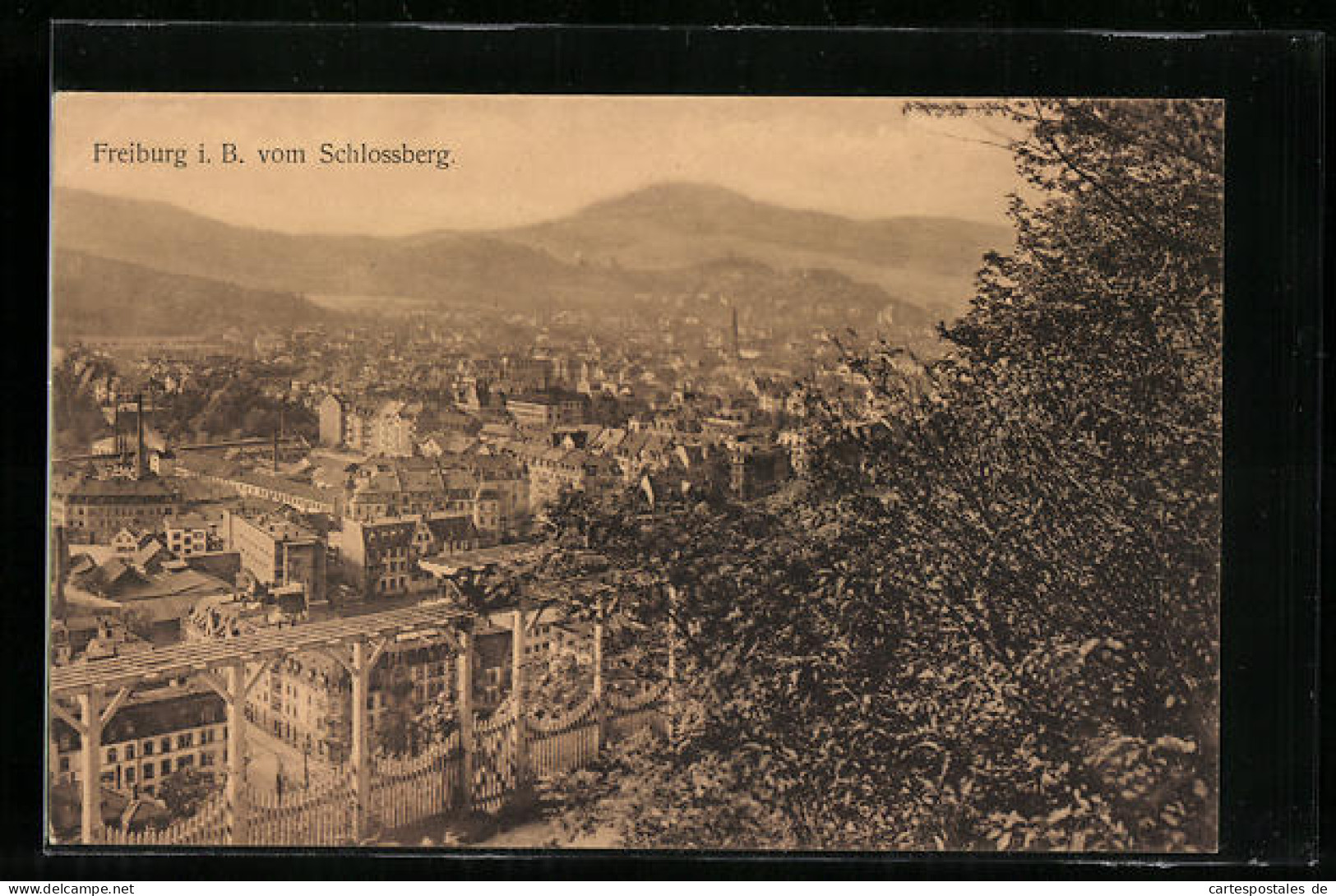 AK Freiburg I. B., Totalansicht Vom Schlossberg  - Freiburg I. Br.