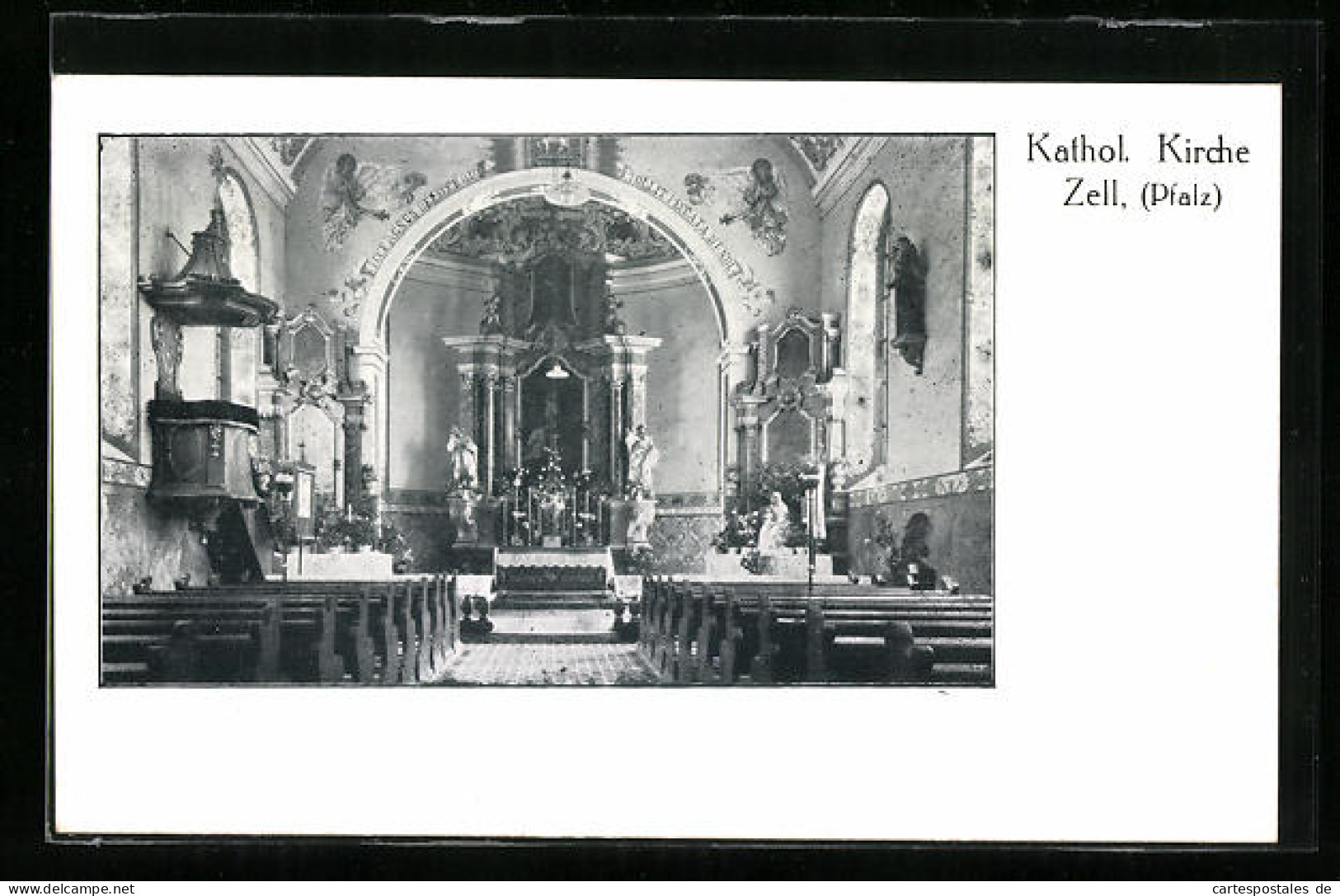 AK Zell (Pfalz), Inneres Der Kath. Kirche  - Zell