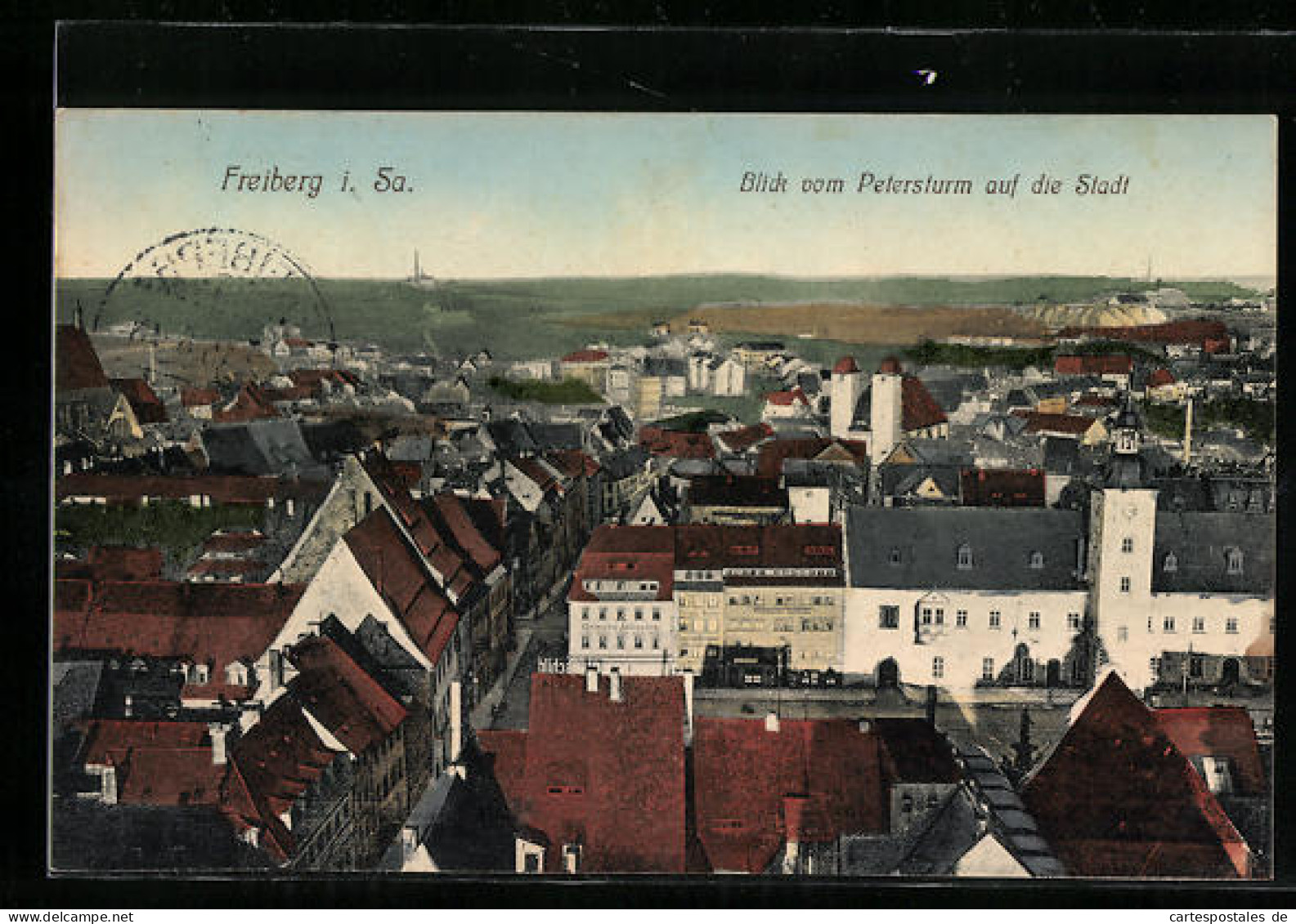 AK Freiberg I. Sa., Blick Vom Petersturm Auf Die Stadt  - Freiberg (Sachsen)