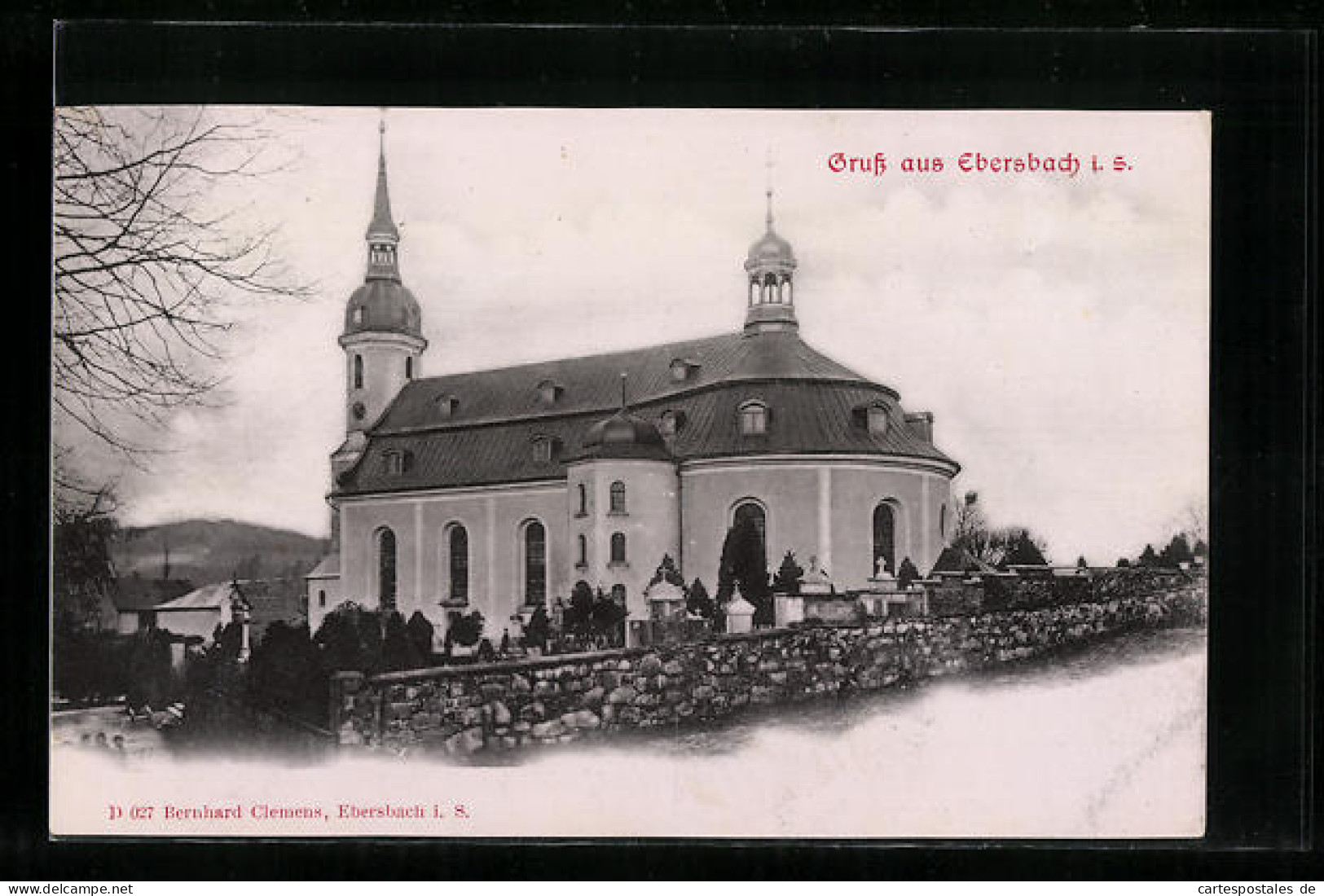 AK Eibenstock I. Erzgeb., Kirche Mit Friedhof  - Eibenstock