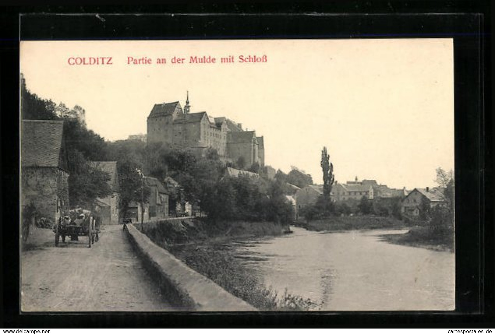 AK Colditz, Partie An Der Mulde Mit Schloss  - Colditz