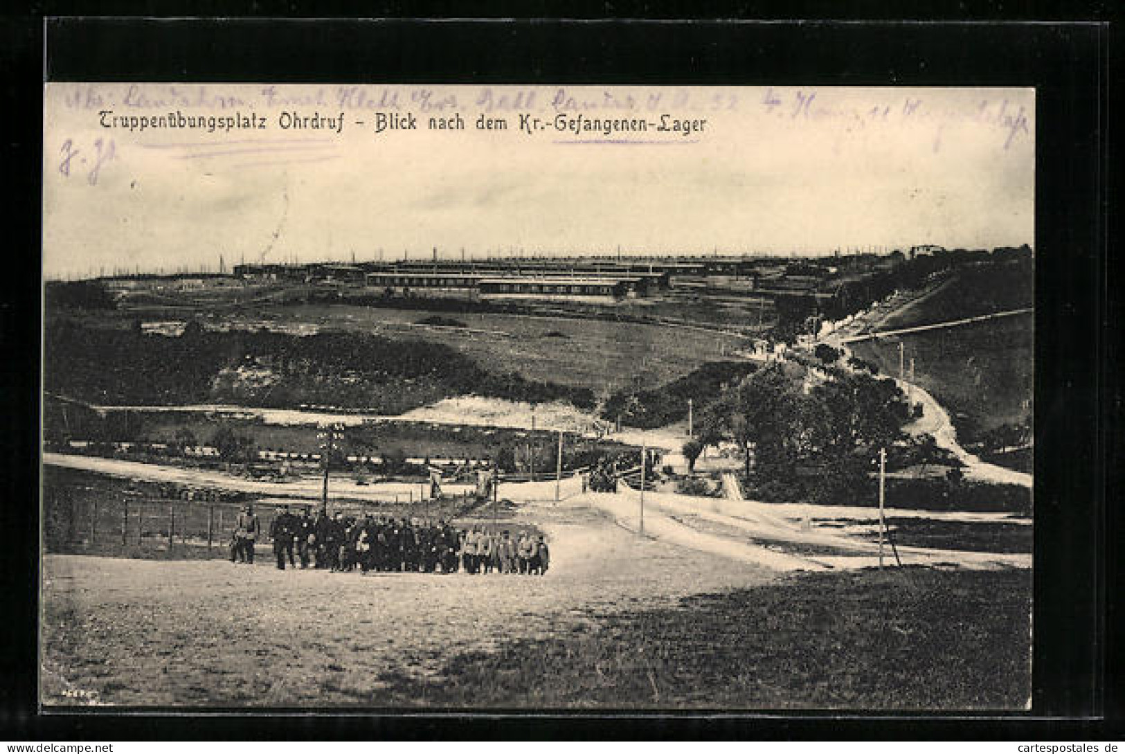 AK Ohrdruf I. Thür., Truppenübungsplatz Mit Blick Nach Dem Kr.-Gefangenen-Lager  - Andere & Zonder Classificatie