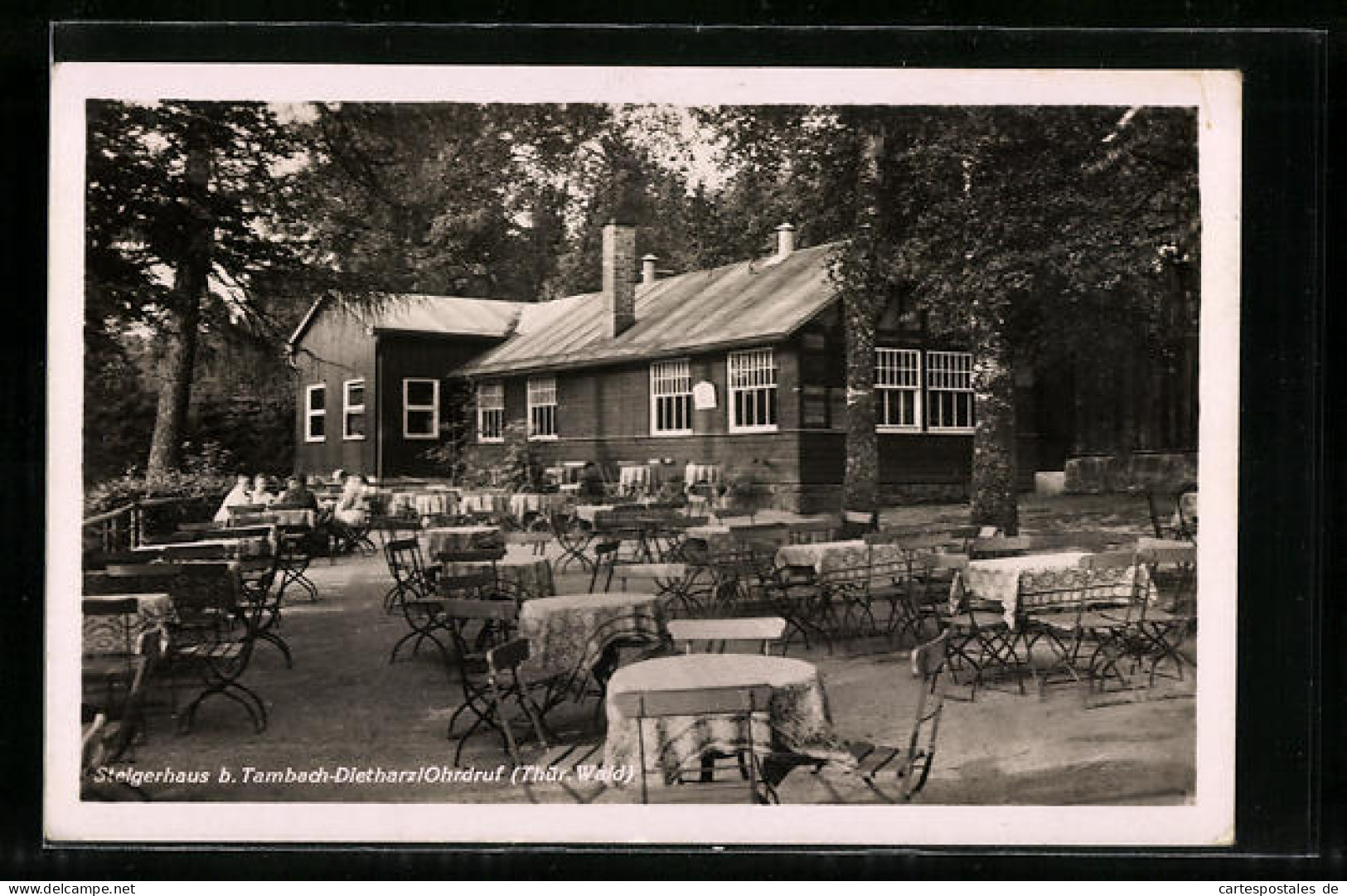 AK Tambach-Dietharz /Ohrdruf (Thür. Wald), Cafè Steigerhaus  - Tambach-Dietharz