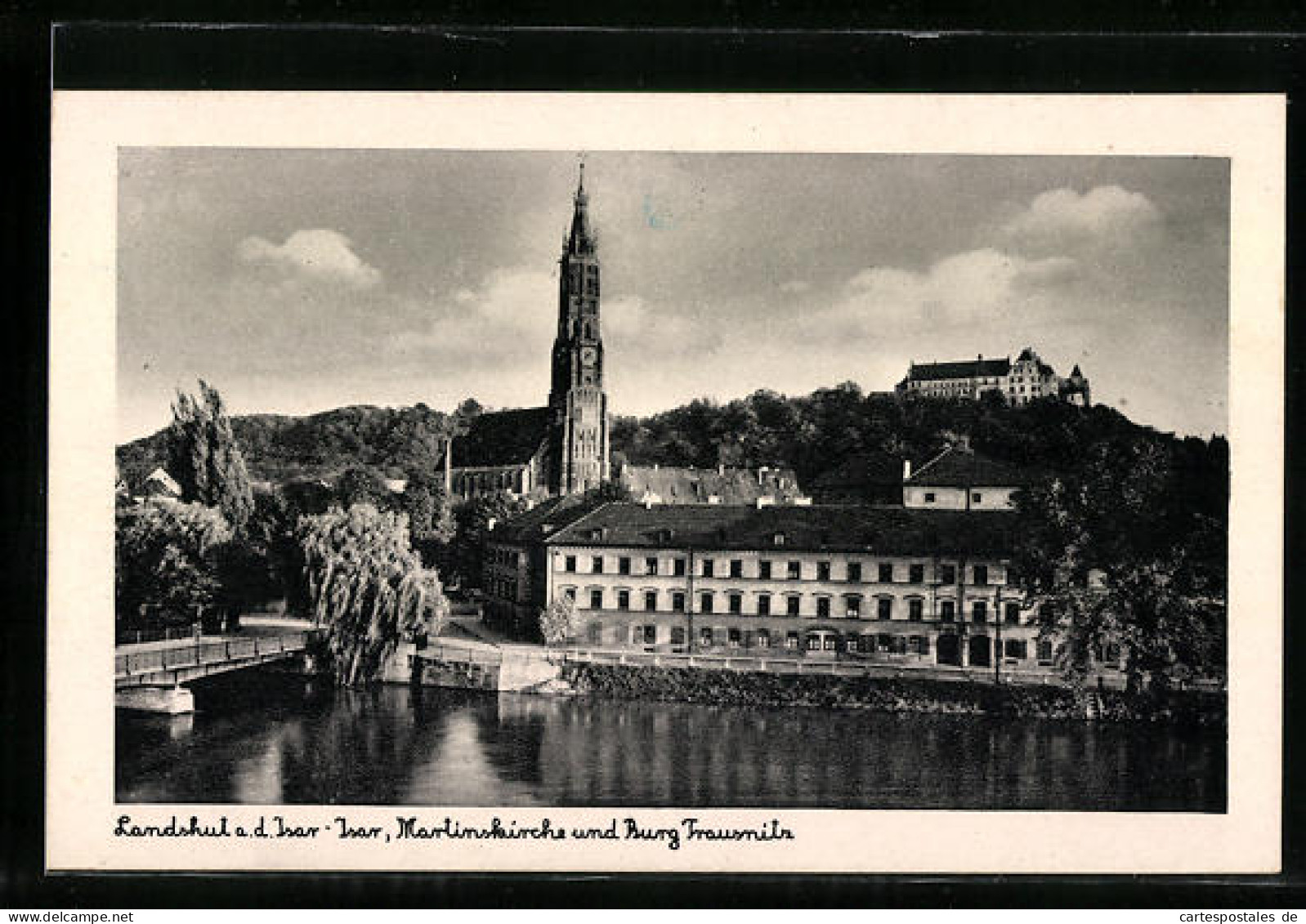 AK Landshut A. Isar, Martinskirche Und Burg Trausnitz  - Landshut