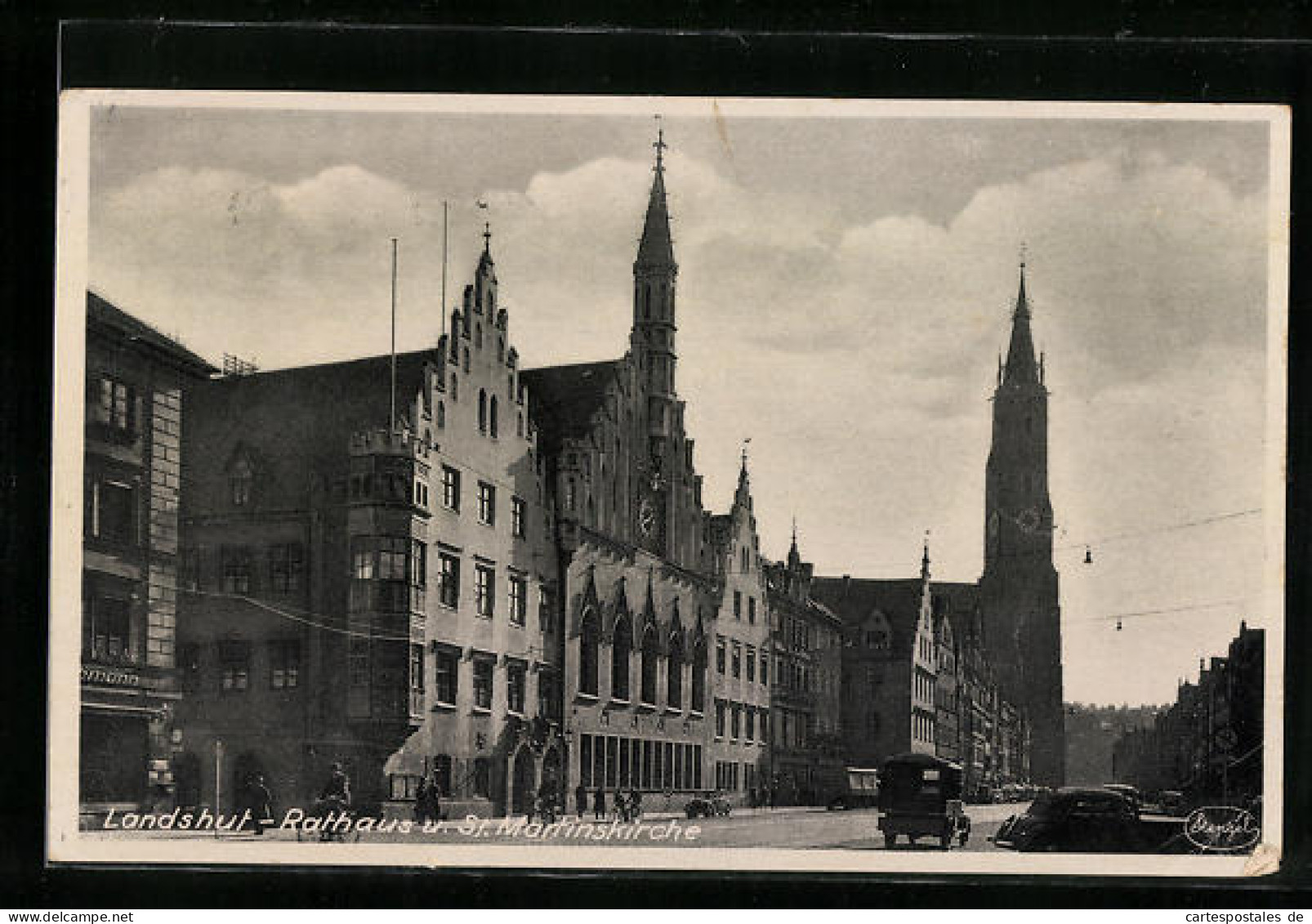 AK Landshut I. B., Rathaus Und St. Martinskirche  - Landshut