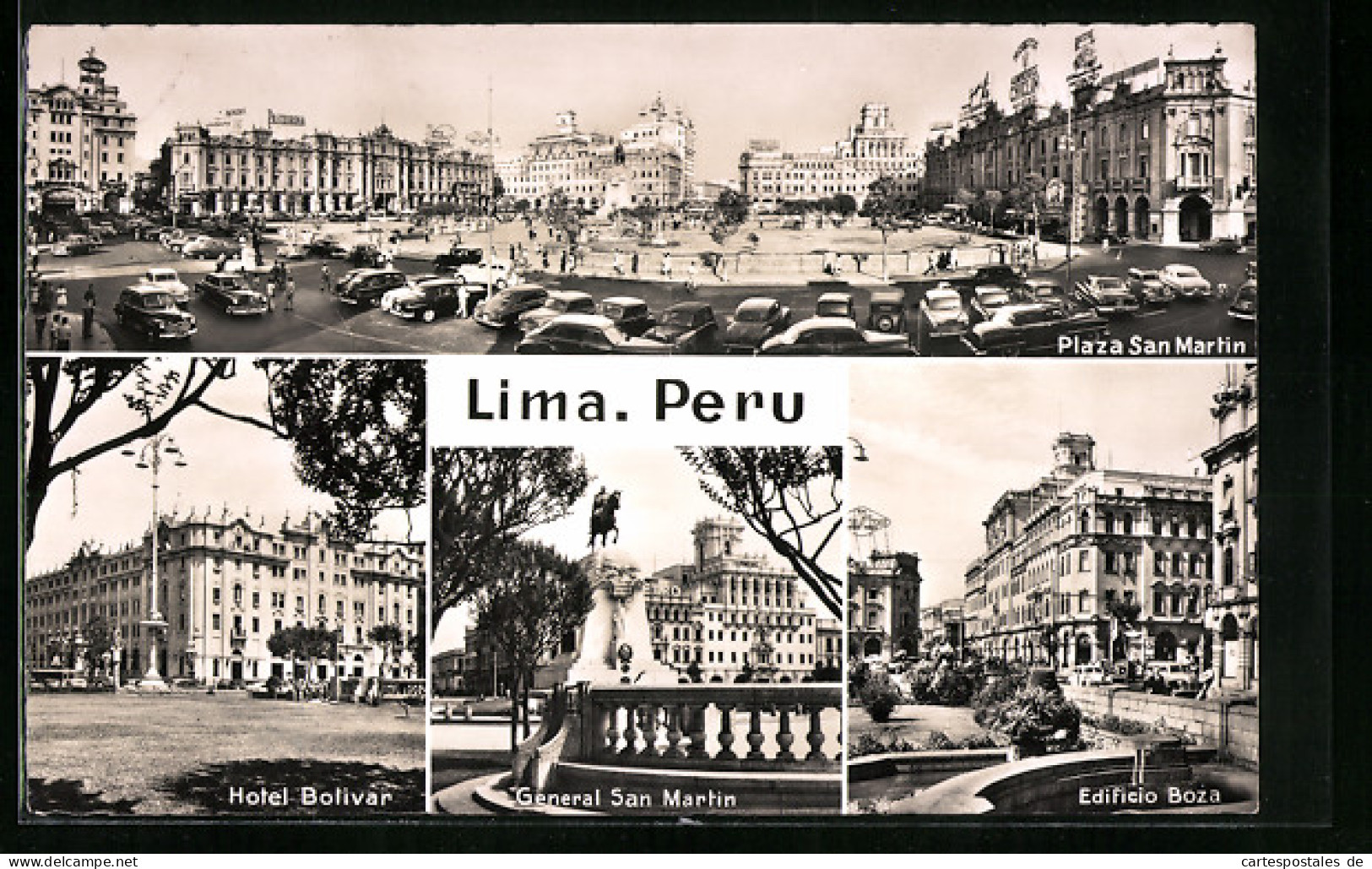 AK Lima, Plaza San Martin, Hotel Bolivar, General San Martin, Edificio Boza  - Peru