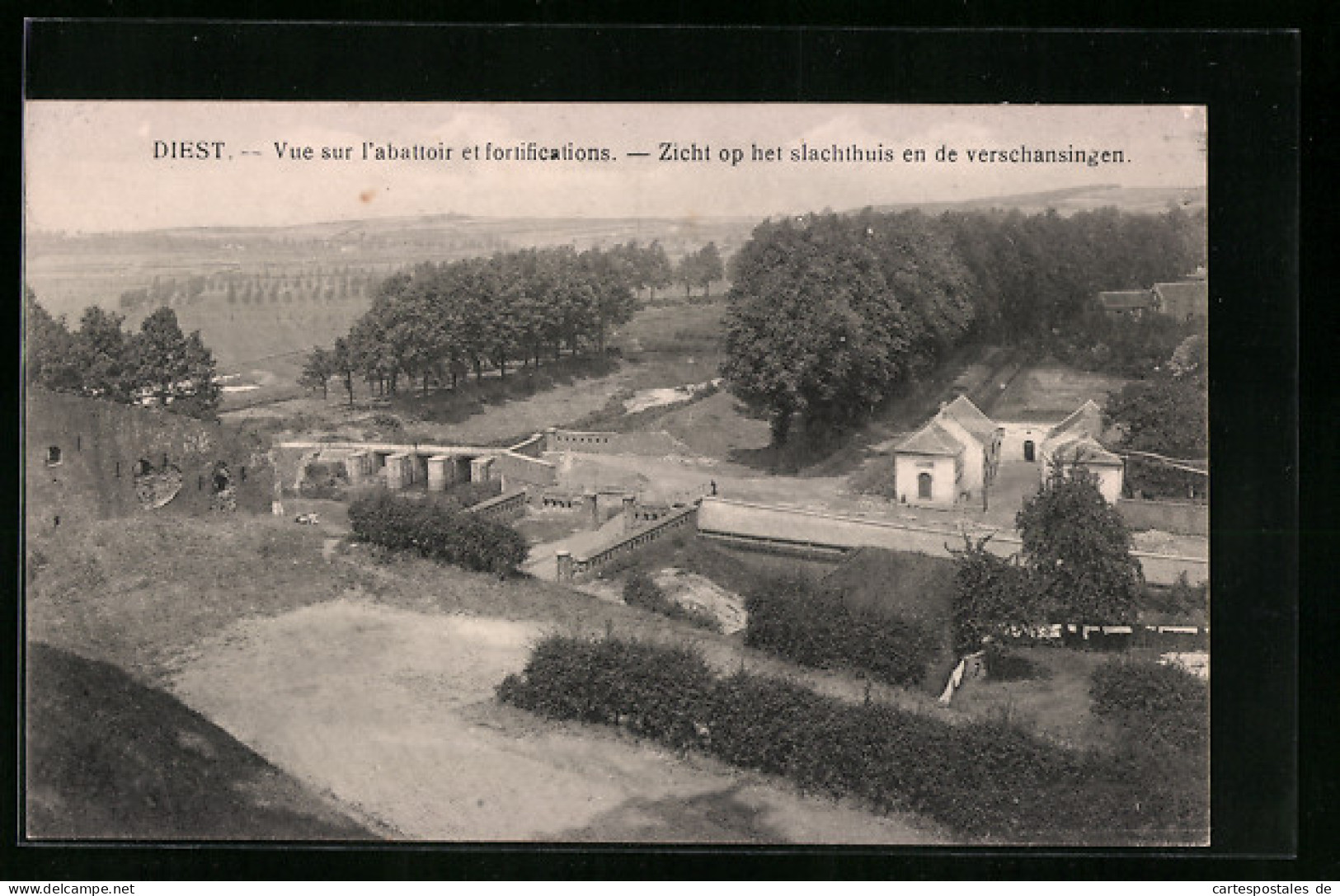 AK Diest, Vue Sur L`abattoir Et Fortifications  - Diest