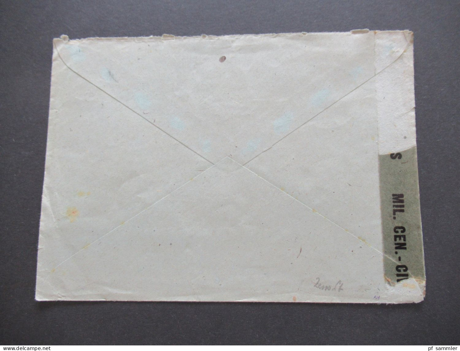 30.8.1946 Kontrollrat Ziffer Nr.912 (12) MeF Zensurbeleg Stempel Civil Censorship Und Zensurstreifen Opened By Mil. Cen. - Covers & Documents
