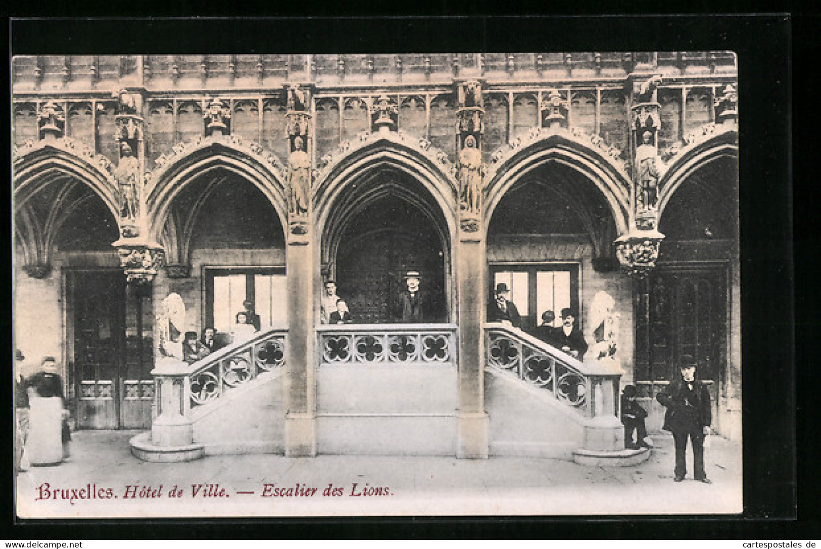 AK Brüssel / Bruxelles, Hotel De Ville-Escalier Des Lions  - Bruxelles-ville