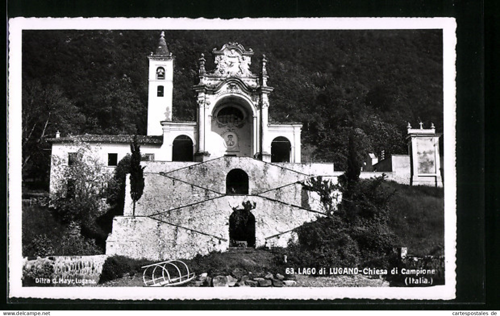 Cartolina Campione /Lago Di Lugano, Chiesa  - Otros & Sin Clasificación