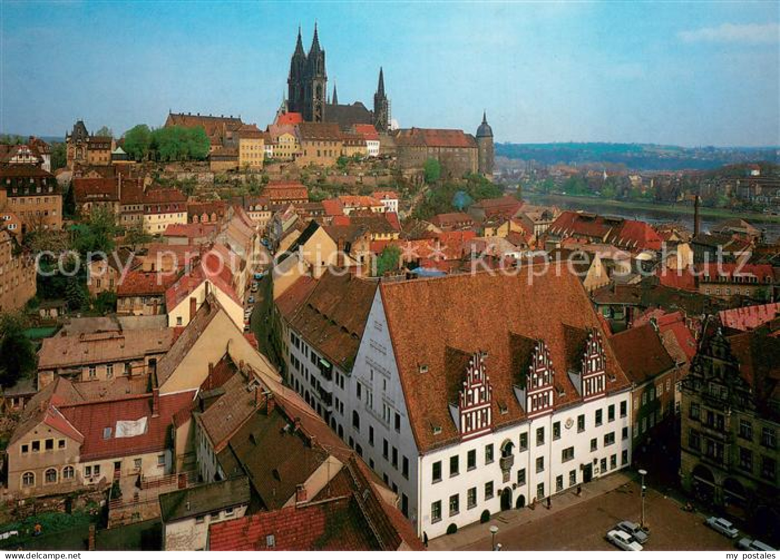 73743654 Meissen Elbe Sachsen Blick Ueber Die Stadt Vom Turm Der Frauenkirche Mi - Meissen