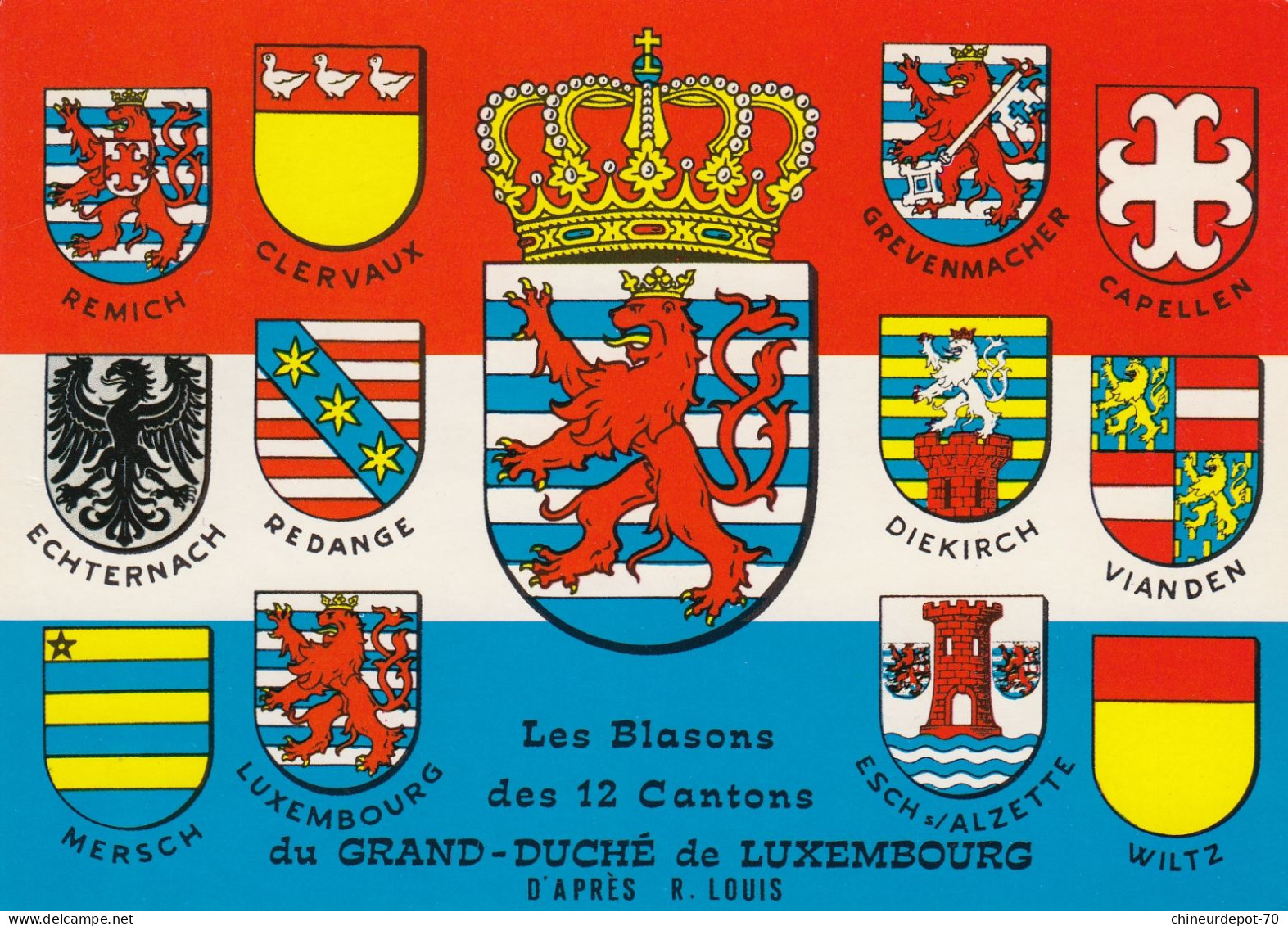 GRAND DUCHE DU LUXEMBOURG LES BLASONS DES 12 CANTONS - Other & Unclassified