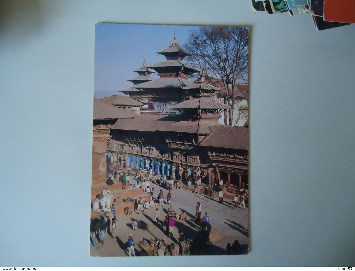 NEPAL  POSTCARDS  KATHMANDU DURBAR  SQUARE WITH  2  STAMPS   FOR MORE PURHASES 10% DISCOUNT - Nepal