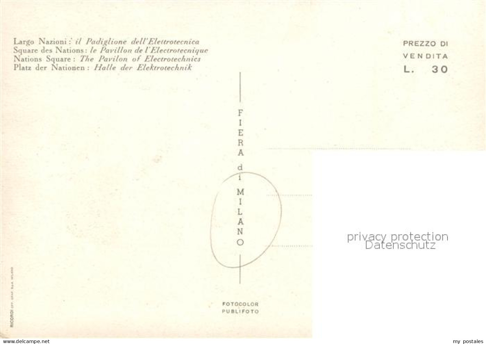 73743443 Milano Platz Der Nationen Halle D. Elektrotechnik Milano - Other & Unclassified