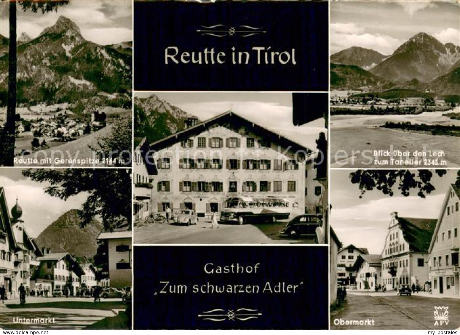 73743373 Reutte Tirol Mit Gerenspitze Gasthof Zum Schwarzen Adler Untermarkt Lec - Sonstige & Ohne Zuordnung