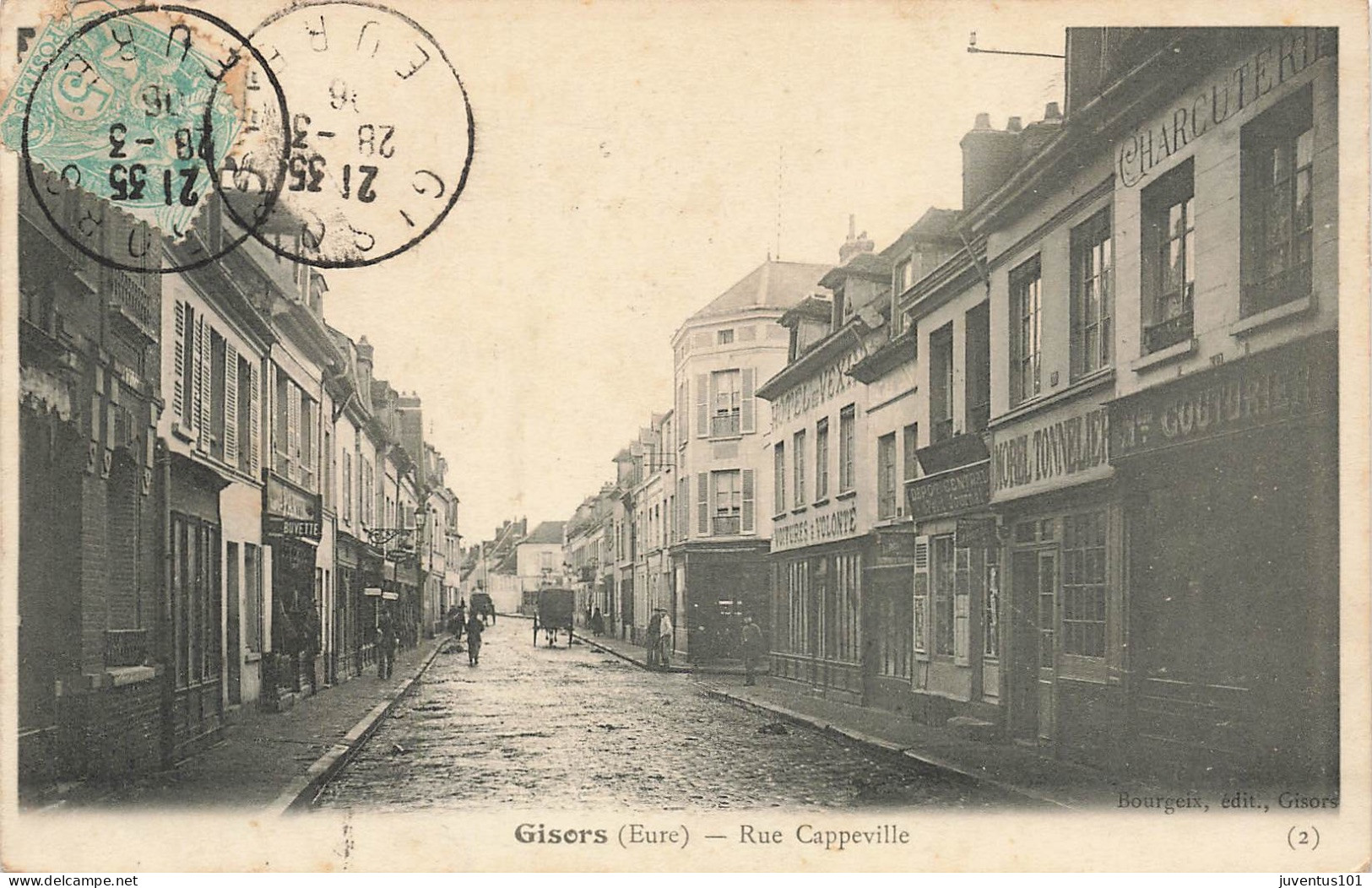 CPA Gisors-Rue Cappeville-Timbre   L2876 - Gisors