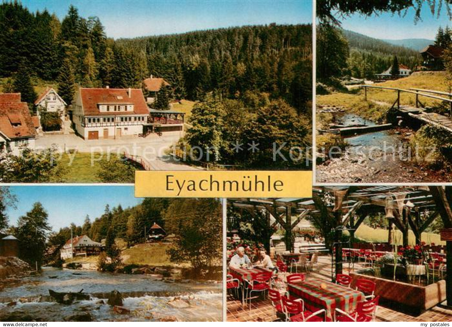 73743257 Wildbad Schwarzwald Gasthaus Pension Eyachmuehle Cafe Gartenterrasse Pa - Autres & Non Classés