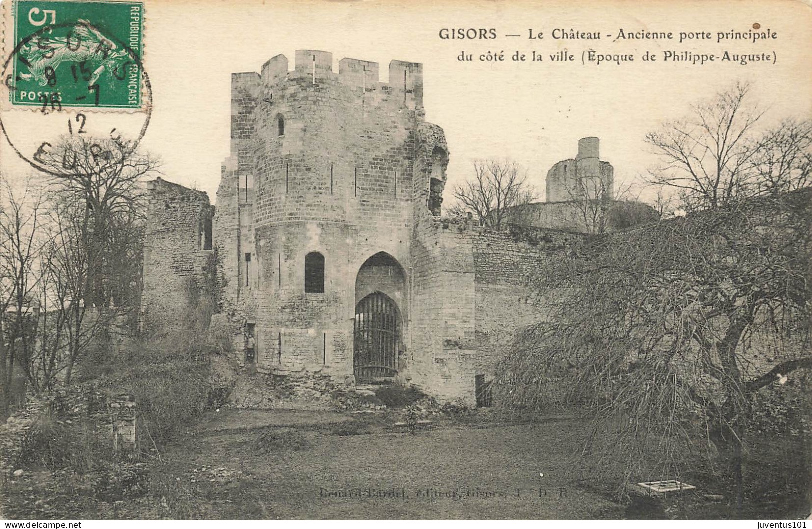 CPA Gisors-Le Château-Ancienne Porte Principale-Timbre   L2876 - Gisors