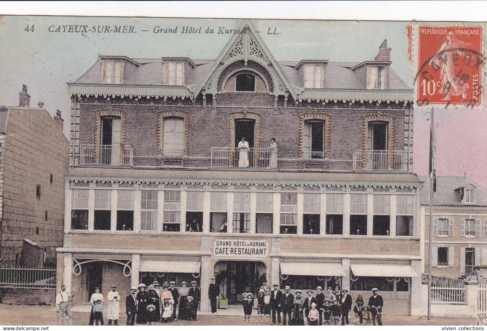 Cayeux Sur Mer (80 Somme) Grand Hôtel Du Kursaal - édit. LL N° 44 Colorisée Circulée 1913 - Cayeux Sur Mer