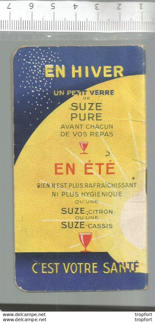 Po // Vintage // Petit Carnet Ancien Publicité SUZE Apéritif à La Gentiane 1939 Calendrier - Pubblicitari