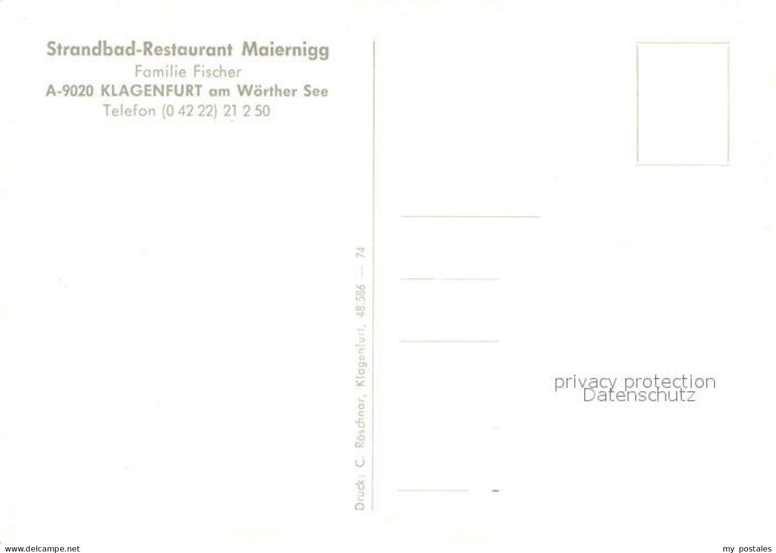 73743236 Klagenfurt Woerthersee Strandbad Restaurant Maiernigg Gastraum Fischerb - Other & Unclassified