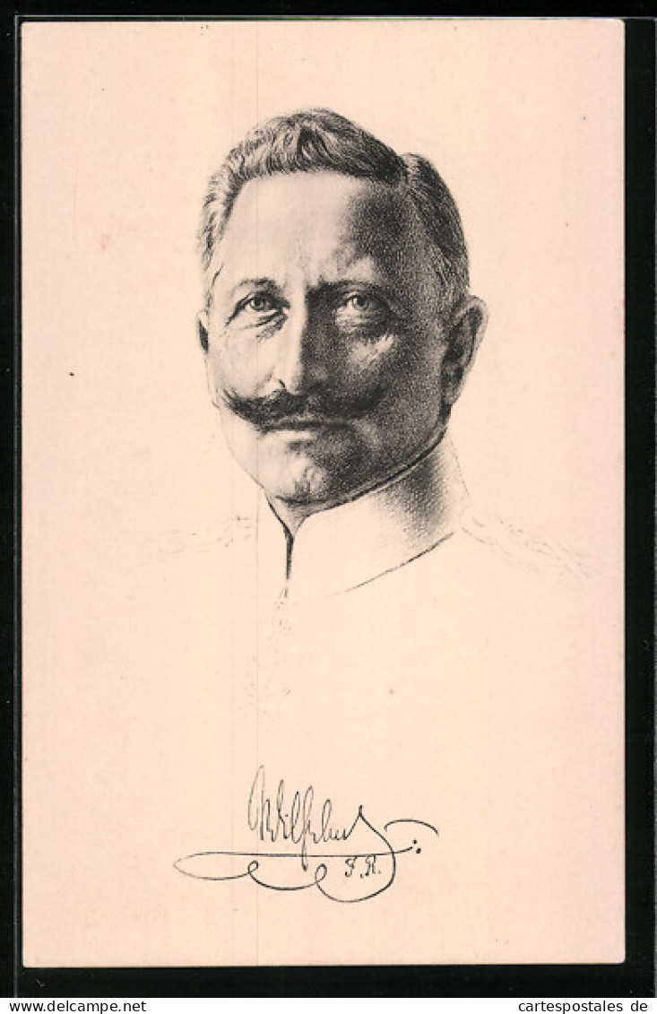 Künstler-AK Porträt Von Kaiser Wilhelm II.  - Royal Families