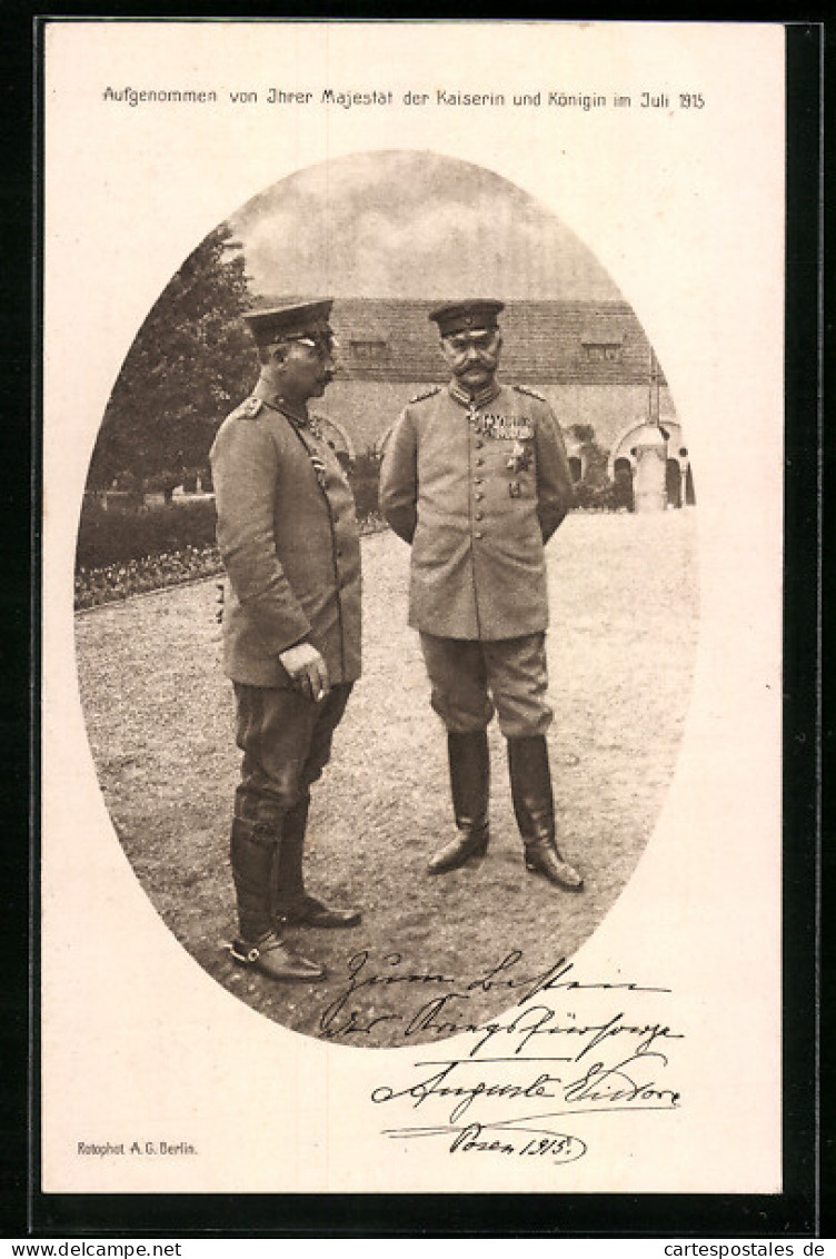 AK Kaiser Wilhelm II., Aufgenommen Von Der Kaiserin Und Königin Im Juli 1915  - Familles Royales