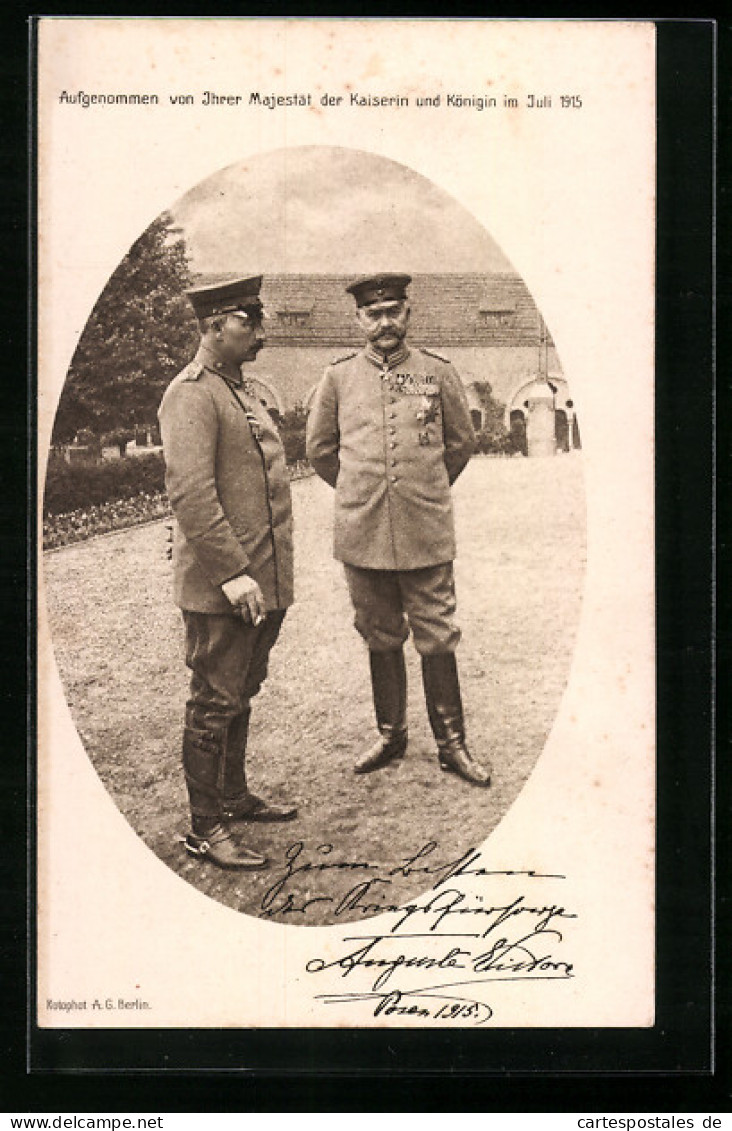 AK Kaiser Wilhelm II. Aufgenommen Von Ihrer Majestät Der Kaiserin Und Königin Im Juli 1915  - Königshäuser