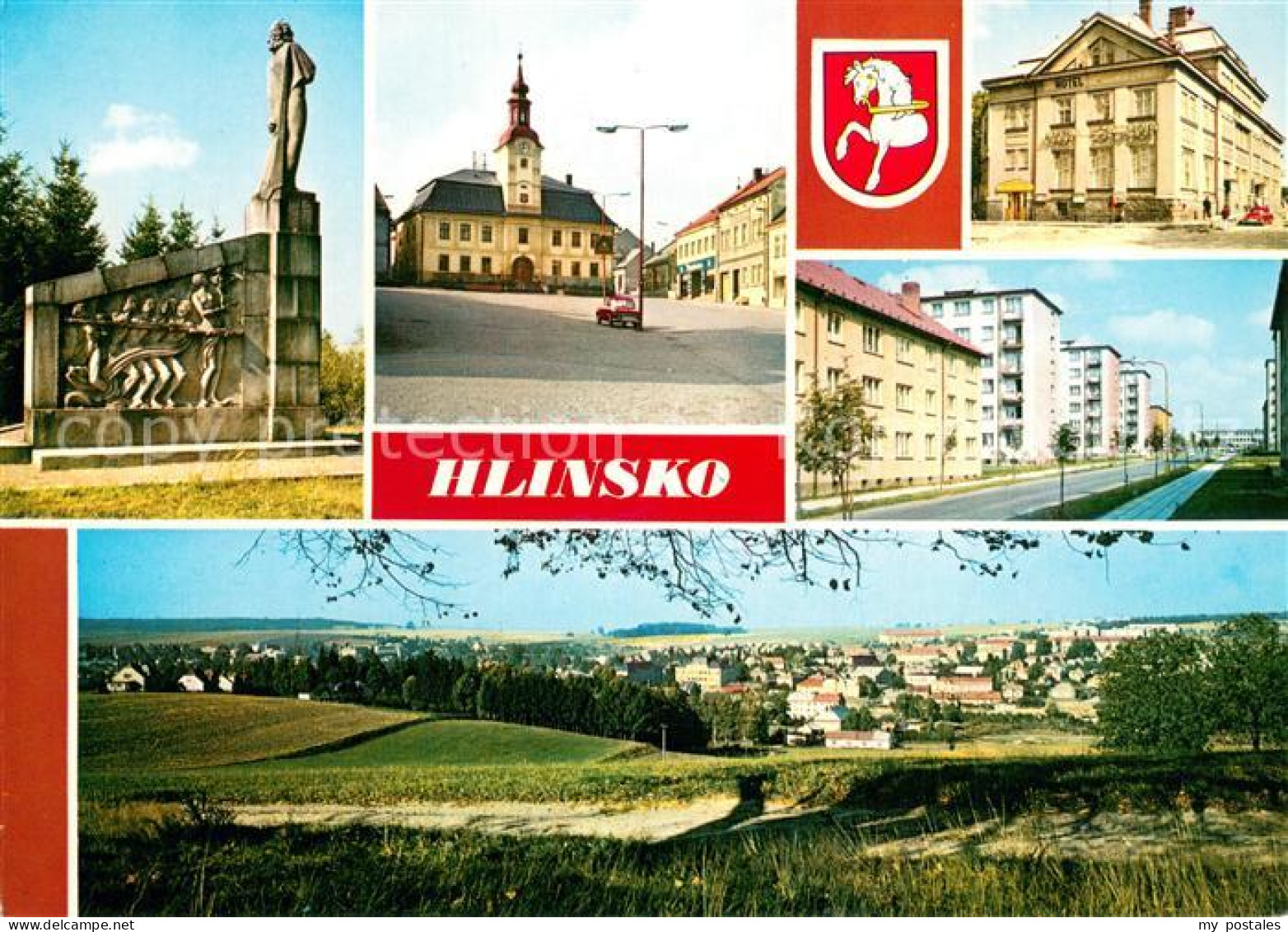 73743204 Hlinsko CZ Pomnik Mistra Jana Husa Namesti S Radnici Hotel Zalozna Vyst - Tchéquie